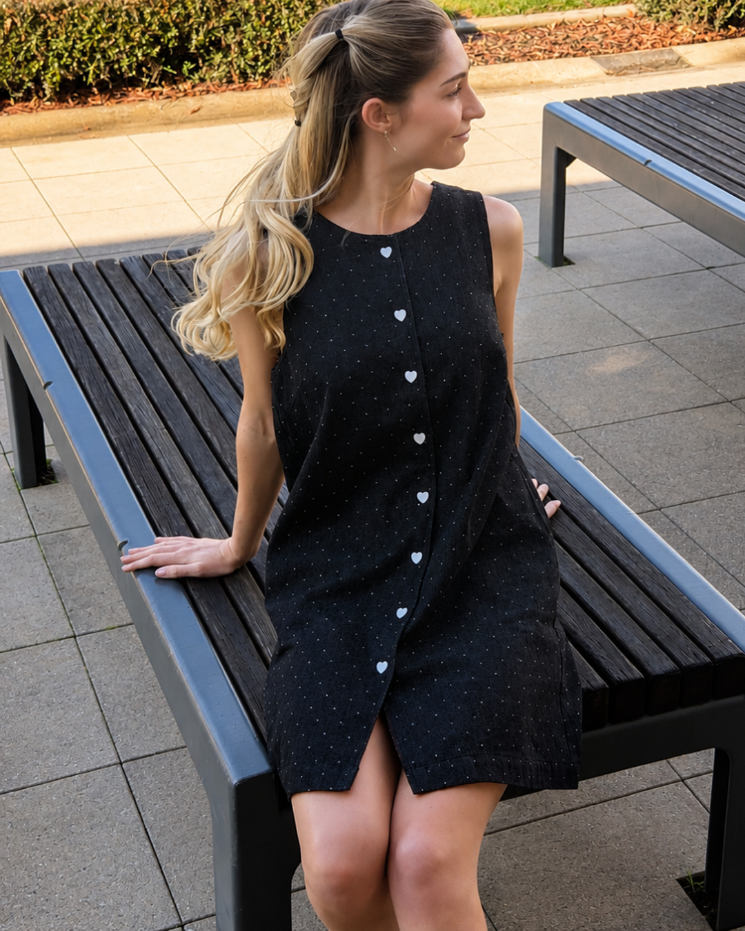 PRE-ORDER Effortless Dress - Pin Dot