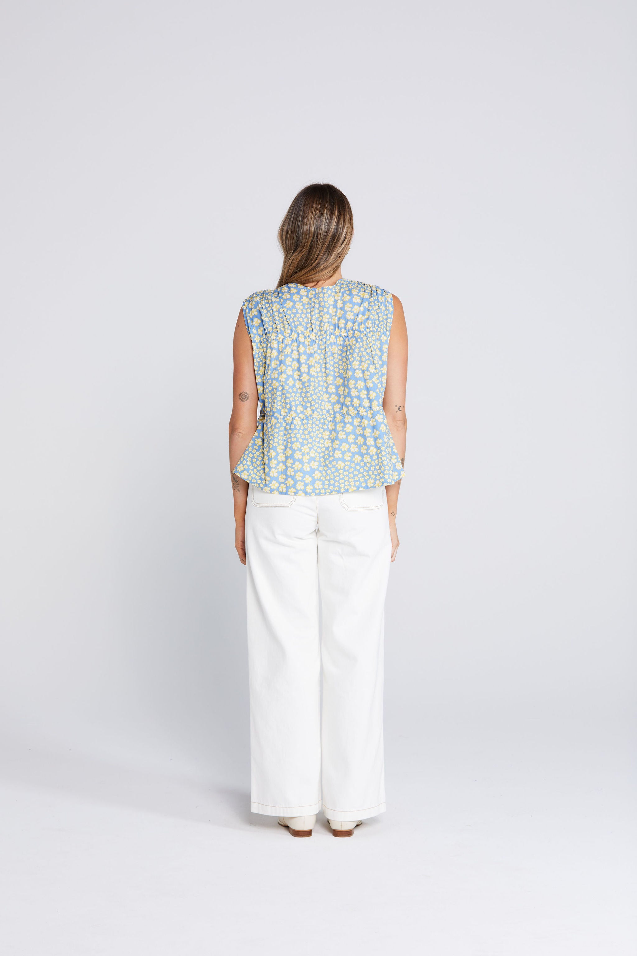 Belle Tie Top - Sky Garden