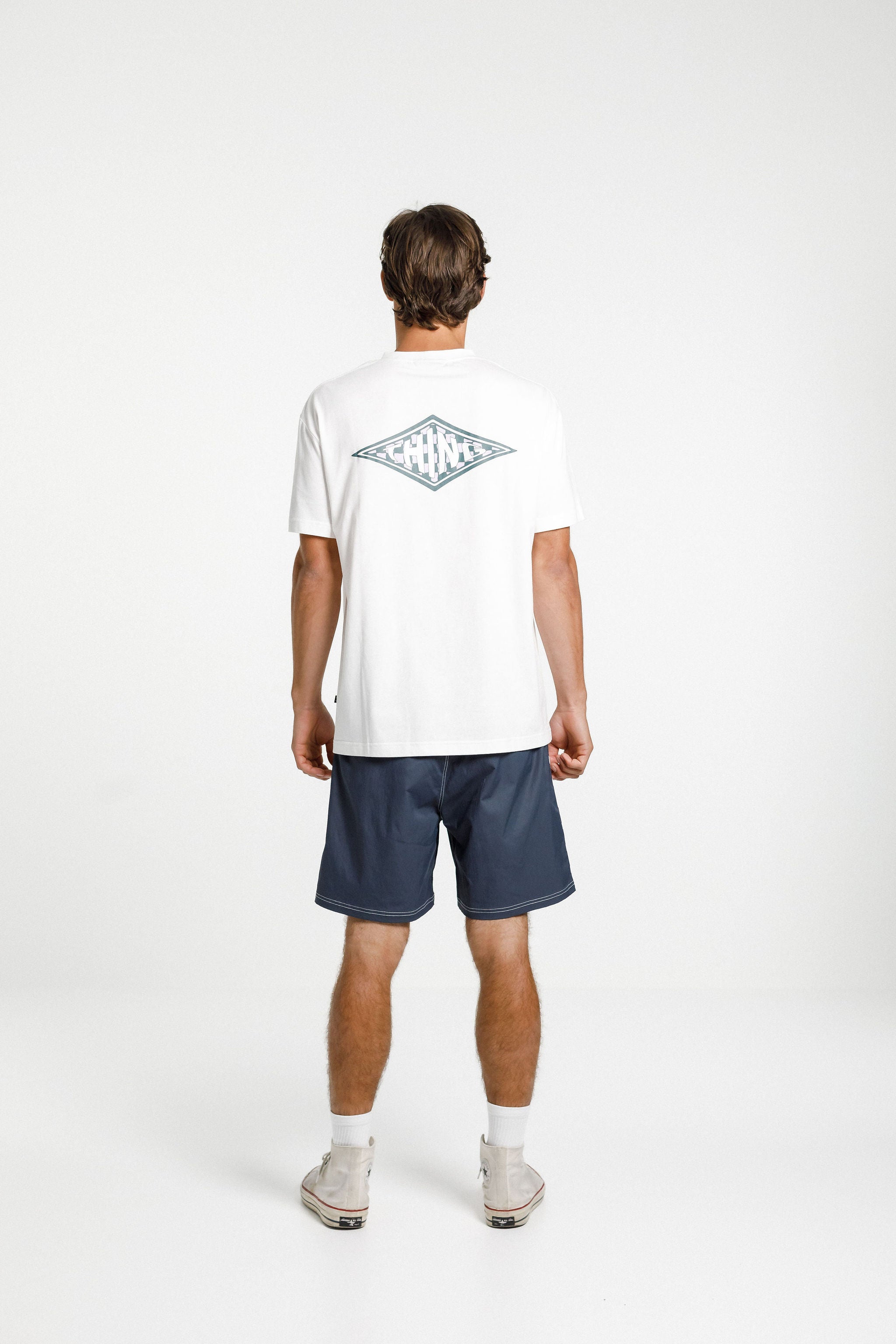 Voli Panel Short - Slate with Check Panel