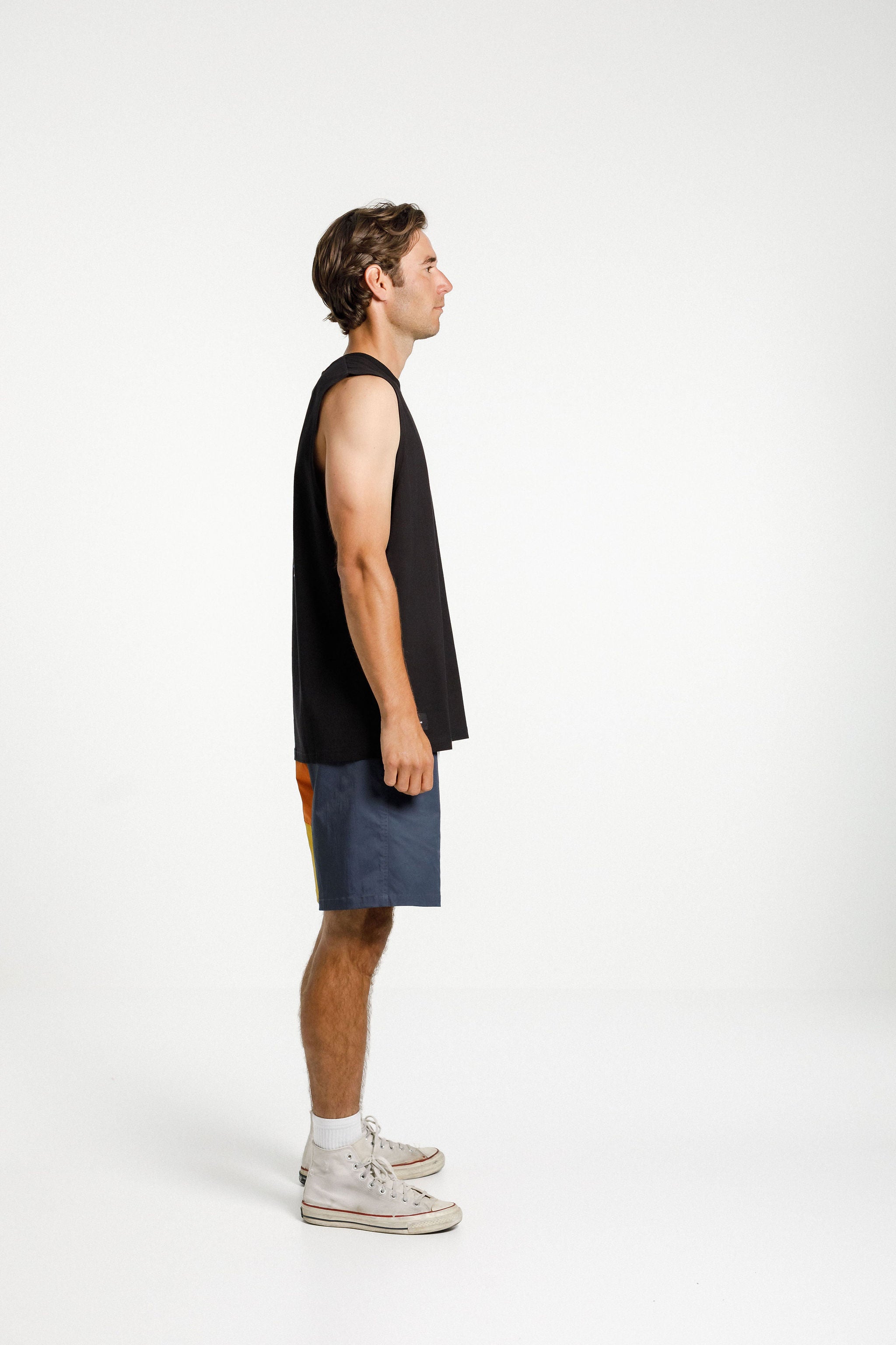 Turf Tank - Black with Warp Print