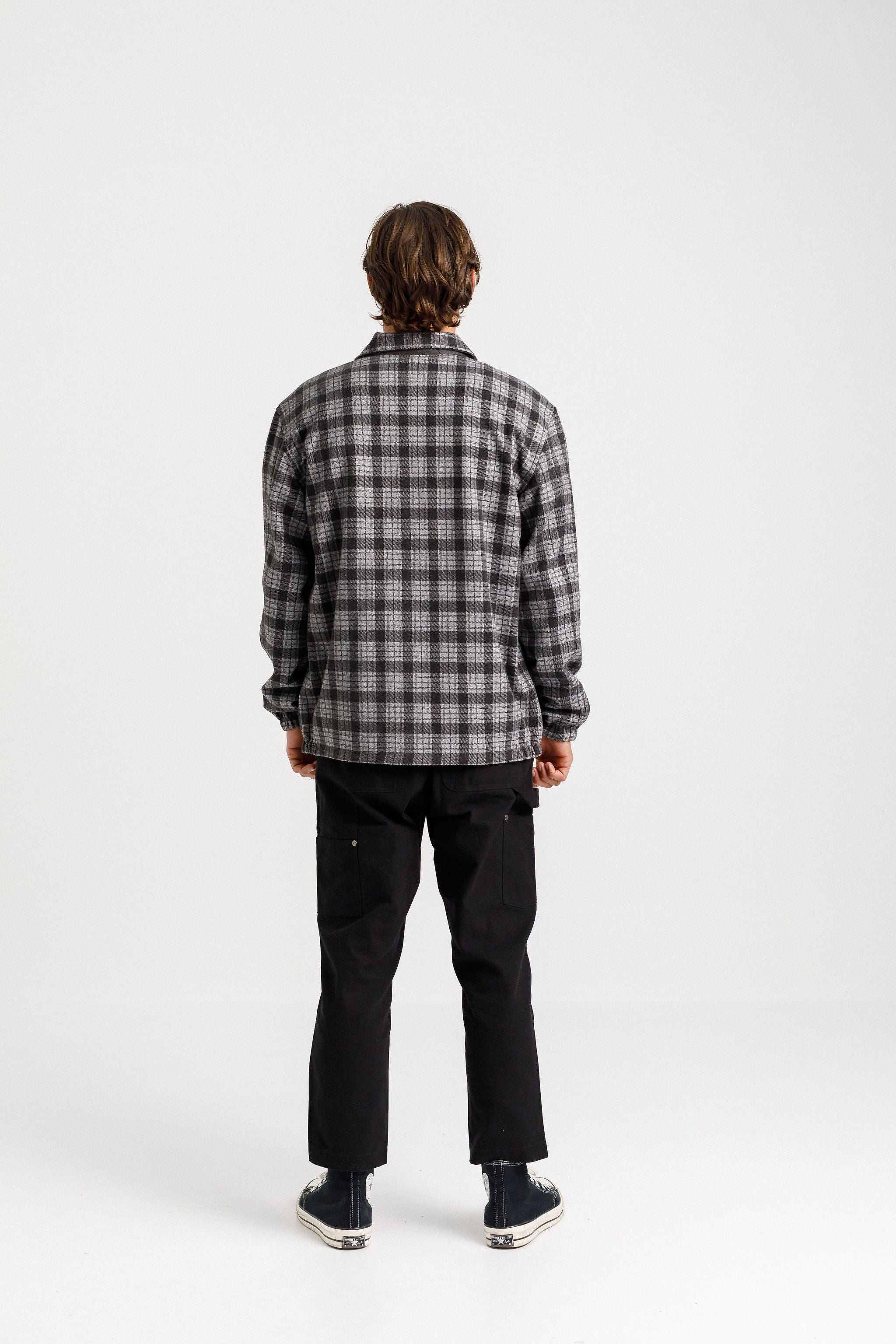 Reversible Mach Jacket - Charcoal Plaid/Charcoal