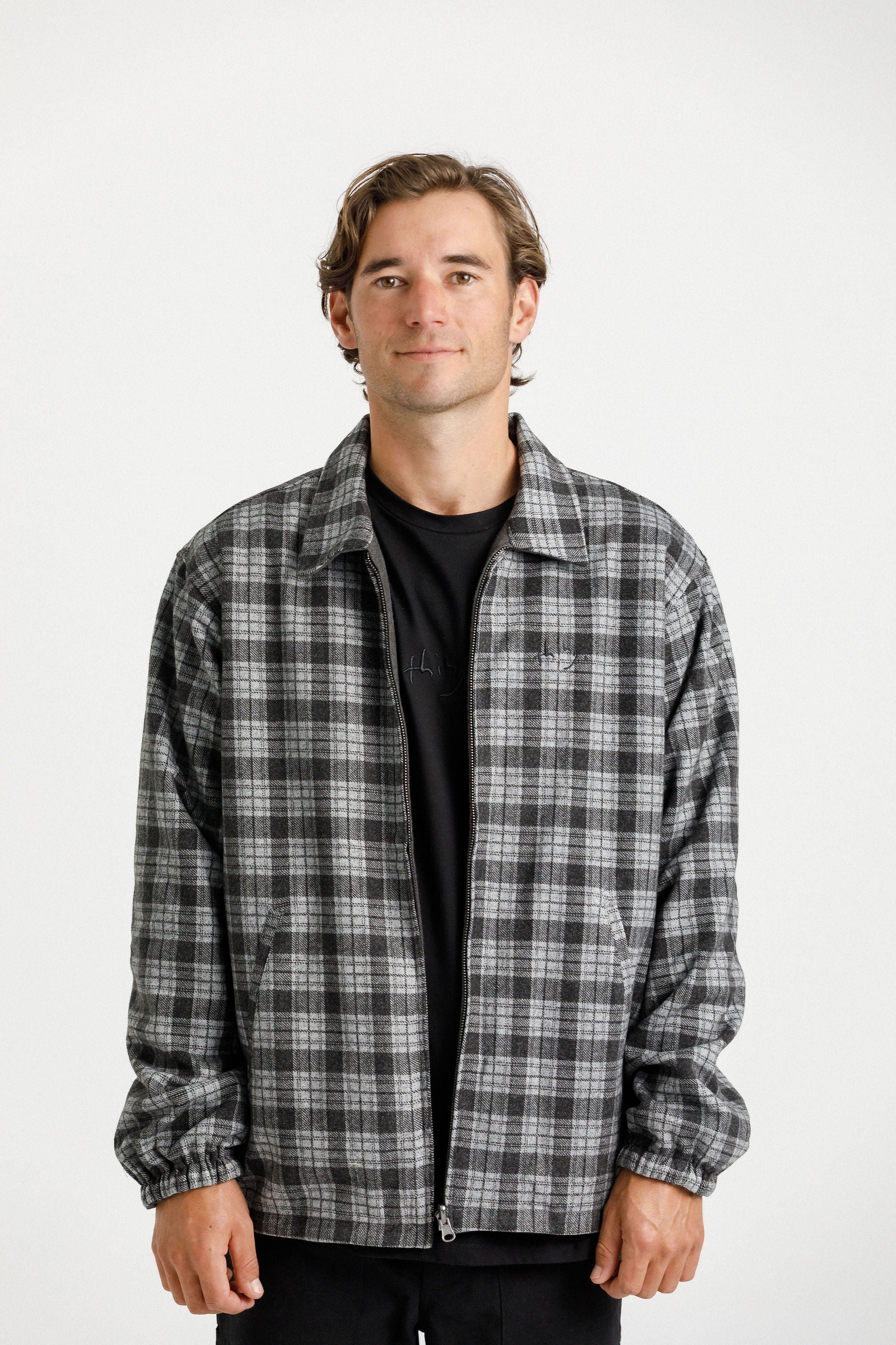 Reversible Mach Jacket - Charcoal Plaid/Charcoal