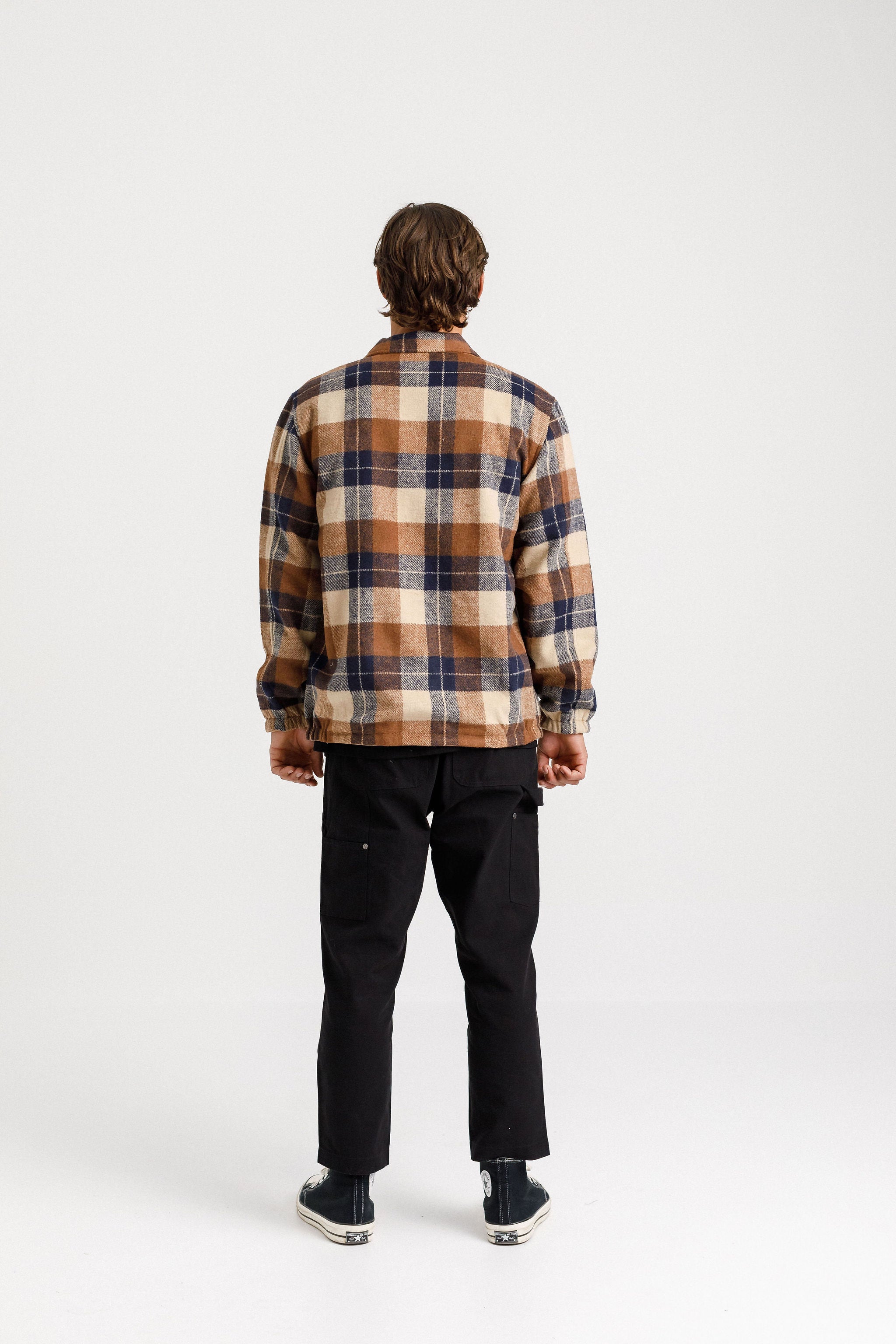 Reversible Mach Jacket - Camel Plaid