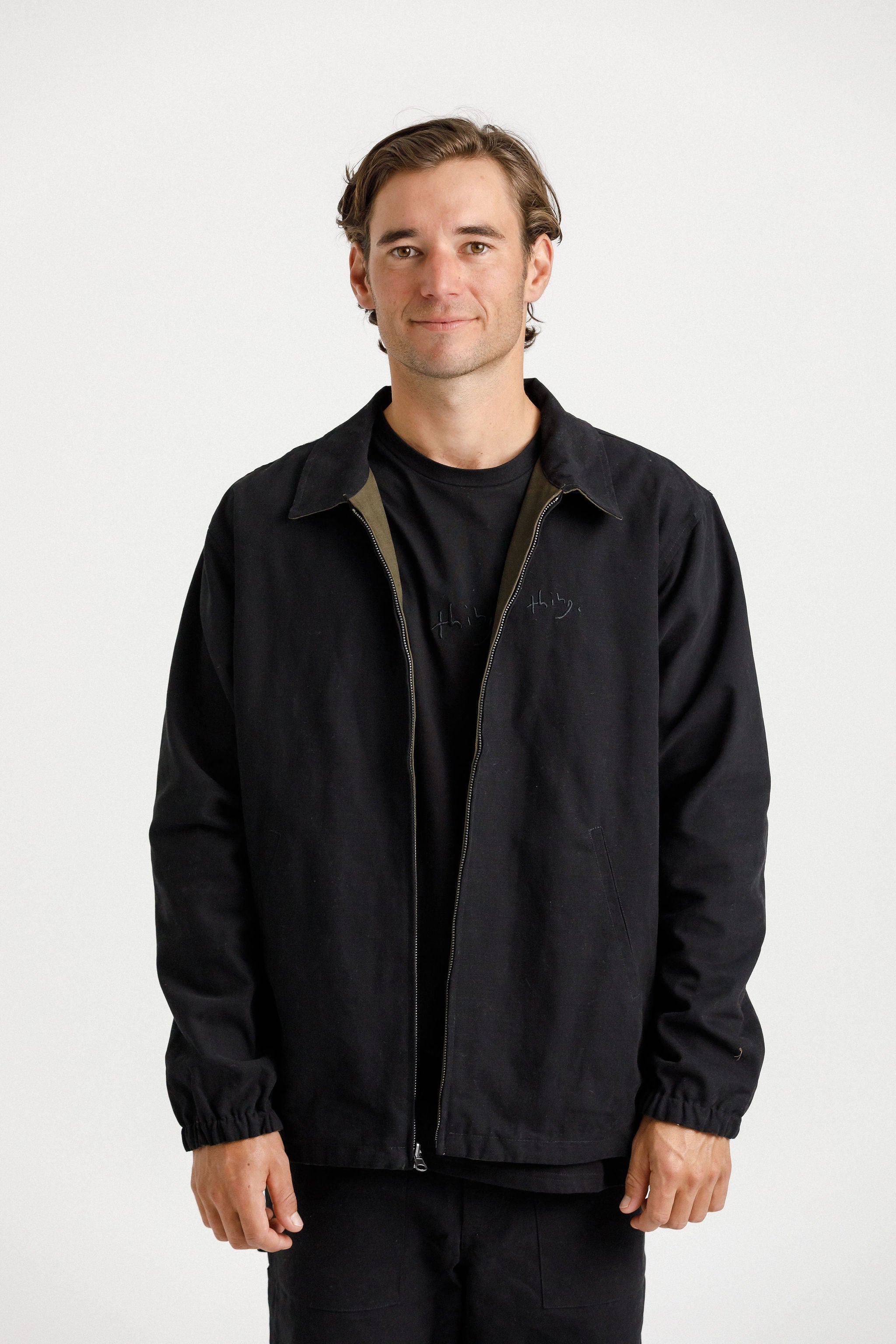 Reversible Mach Jacket - Black/Khaki