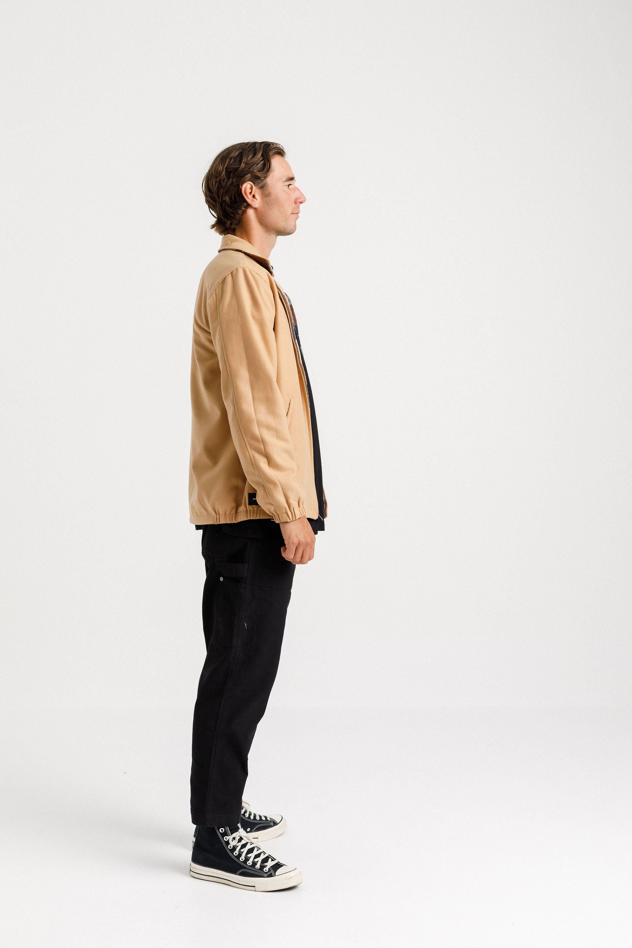 Reversible Mach Jacket - Camel Plaid