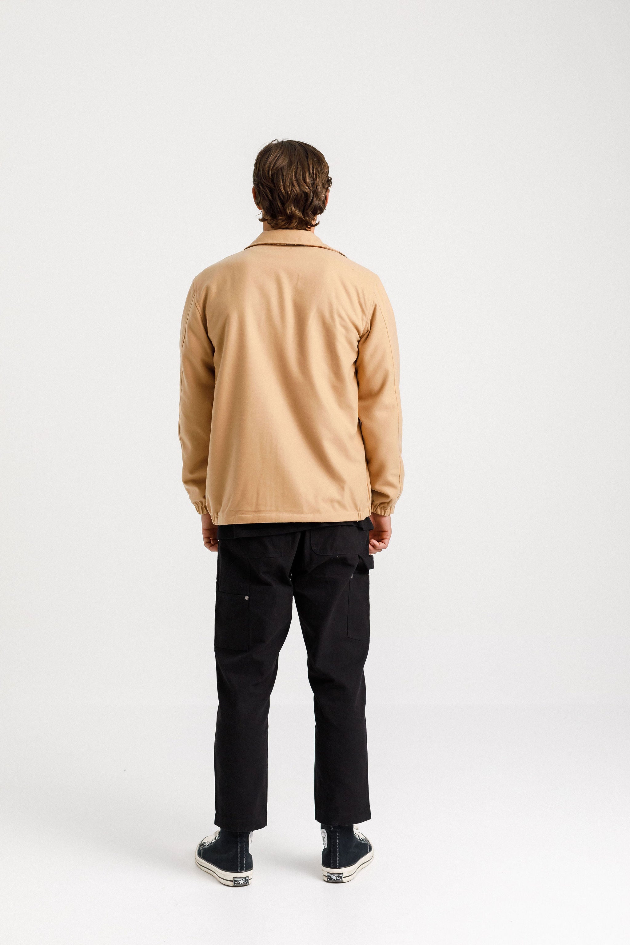 Reversible Mach Jacket - Camel Plaid