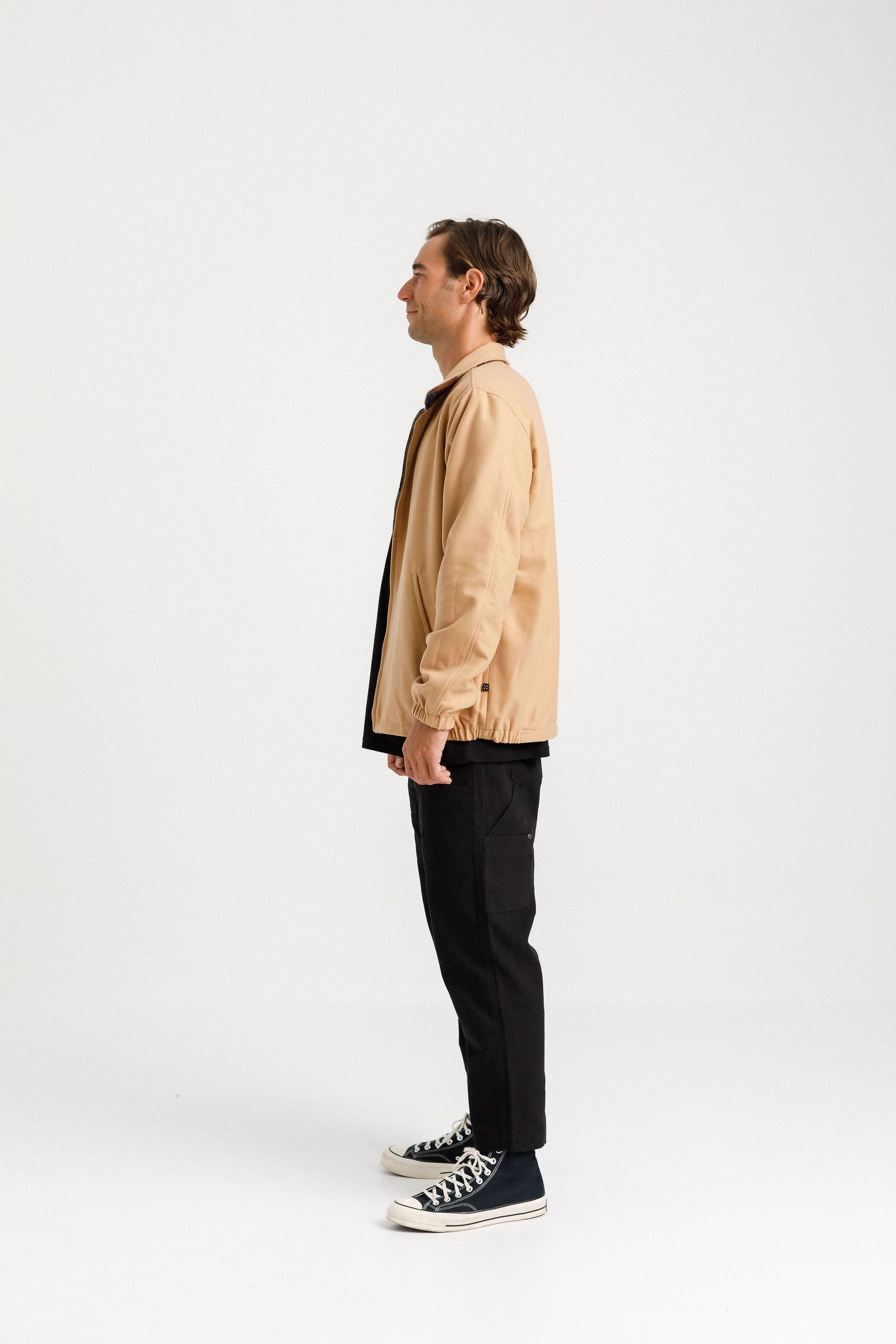 Reversible Mach Jacket - Camel Plaid