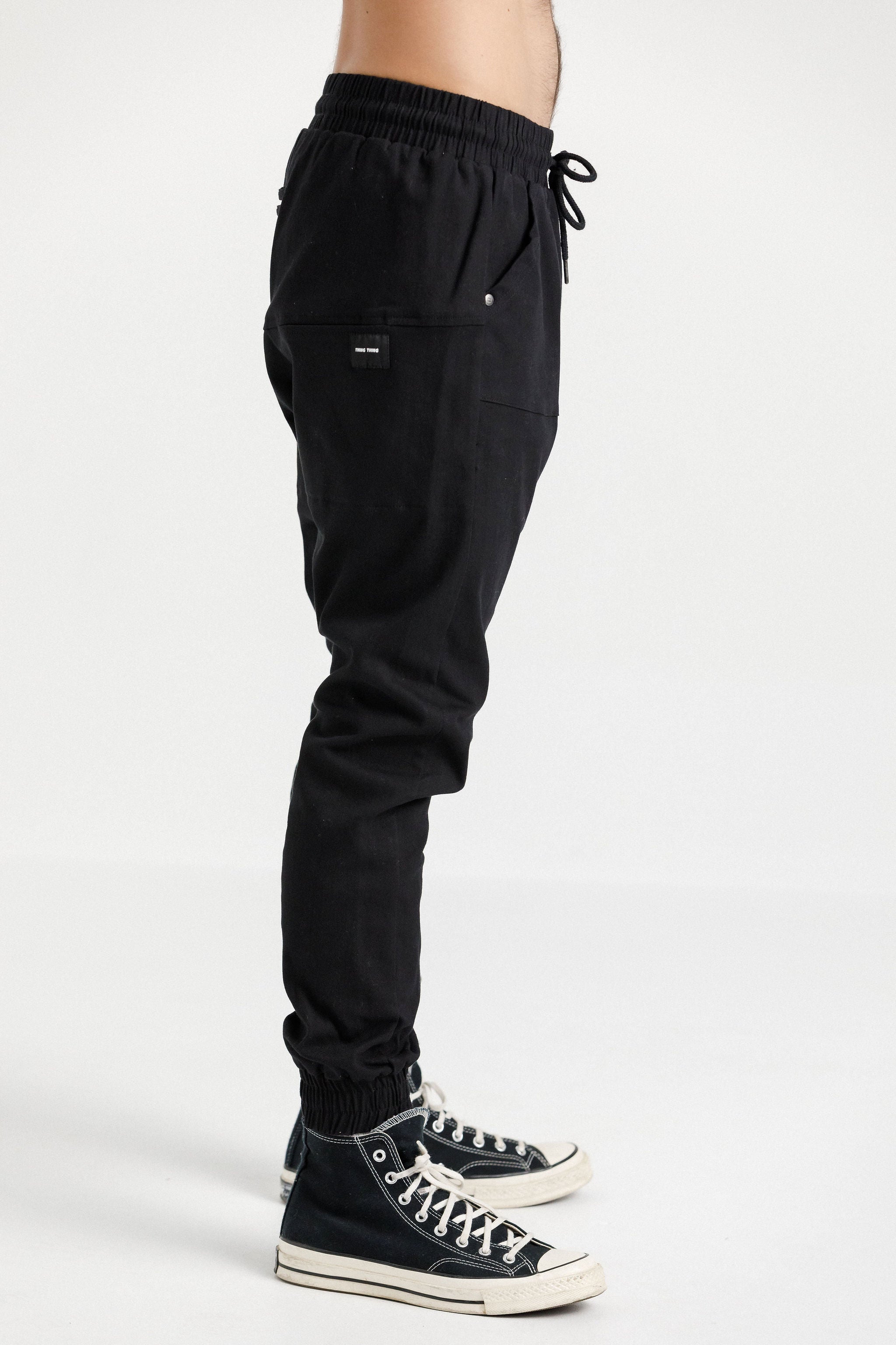 Para Pant Replen - Black Cotton Drill