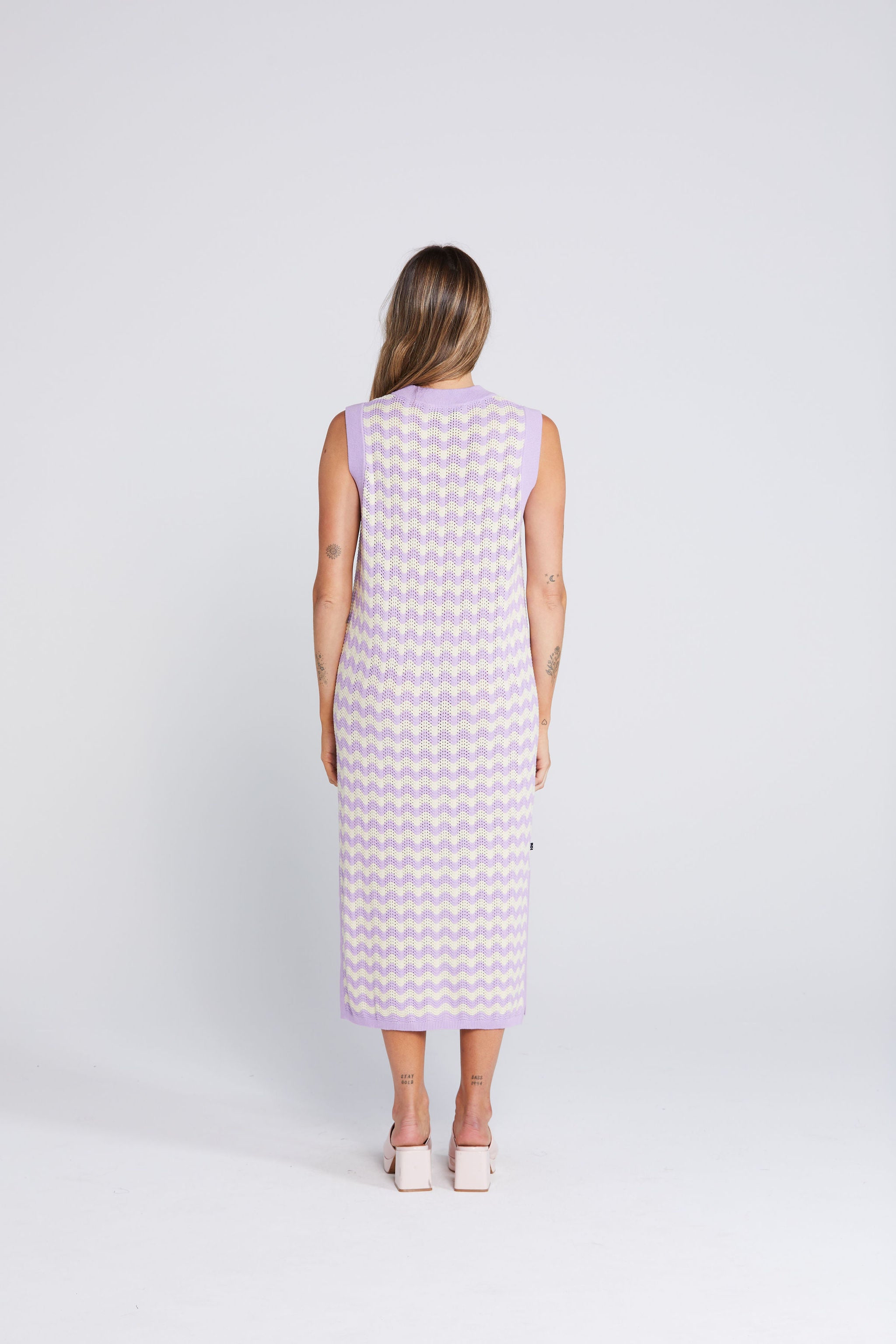 Coming Soon - Squiggle Tank Dress - Creamy Lilac