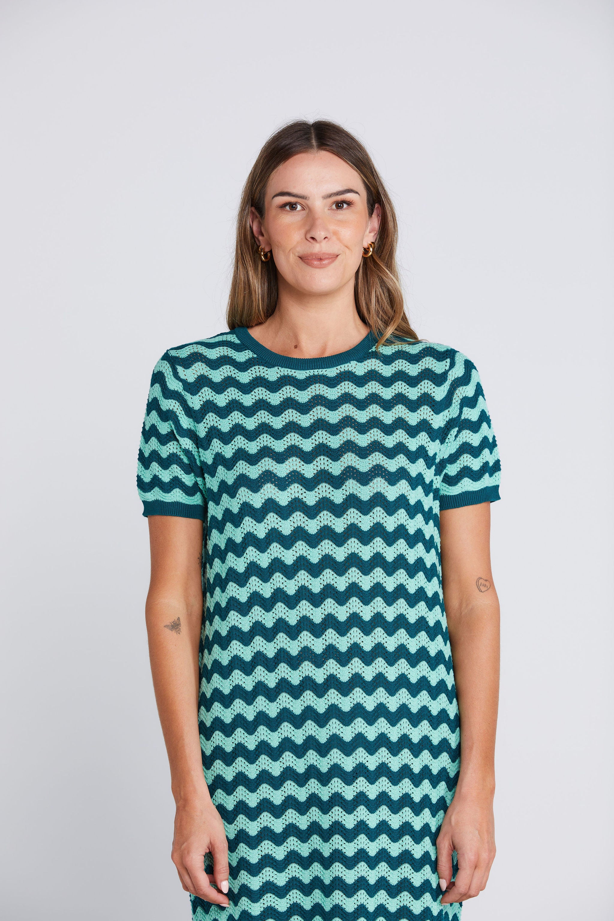 Squiggle Dress - Sage & Cypress