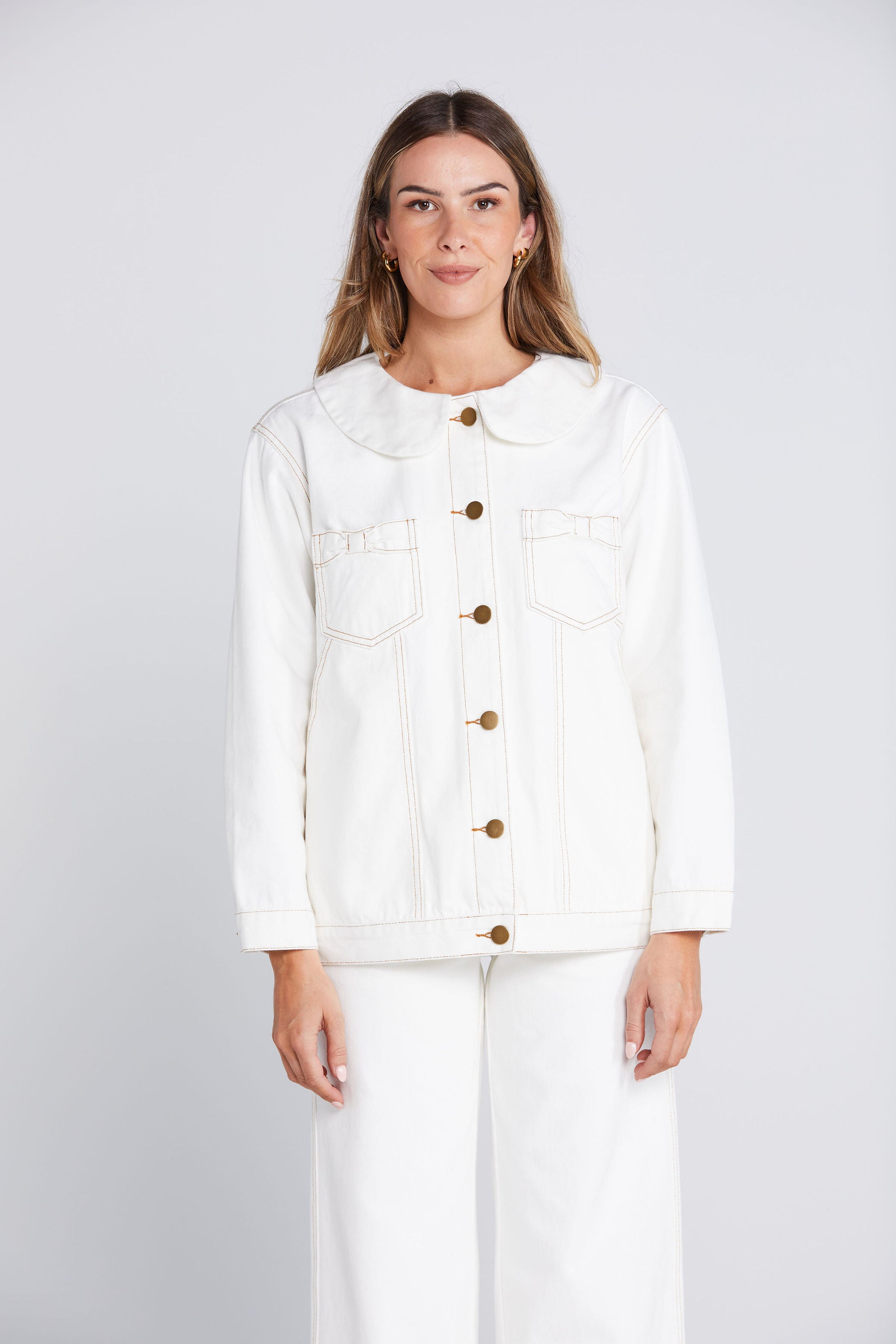 Bowtique Shacket - Off White