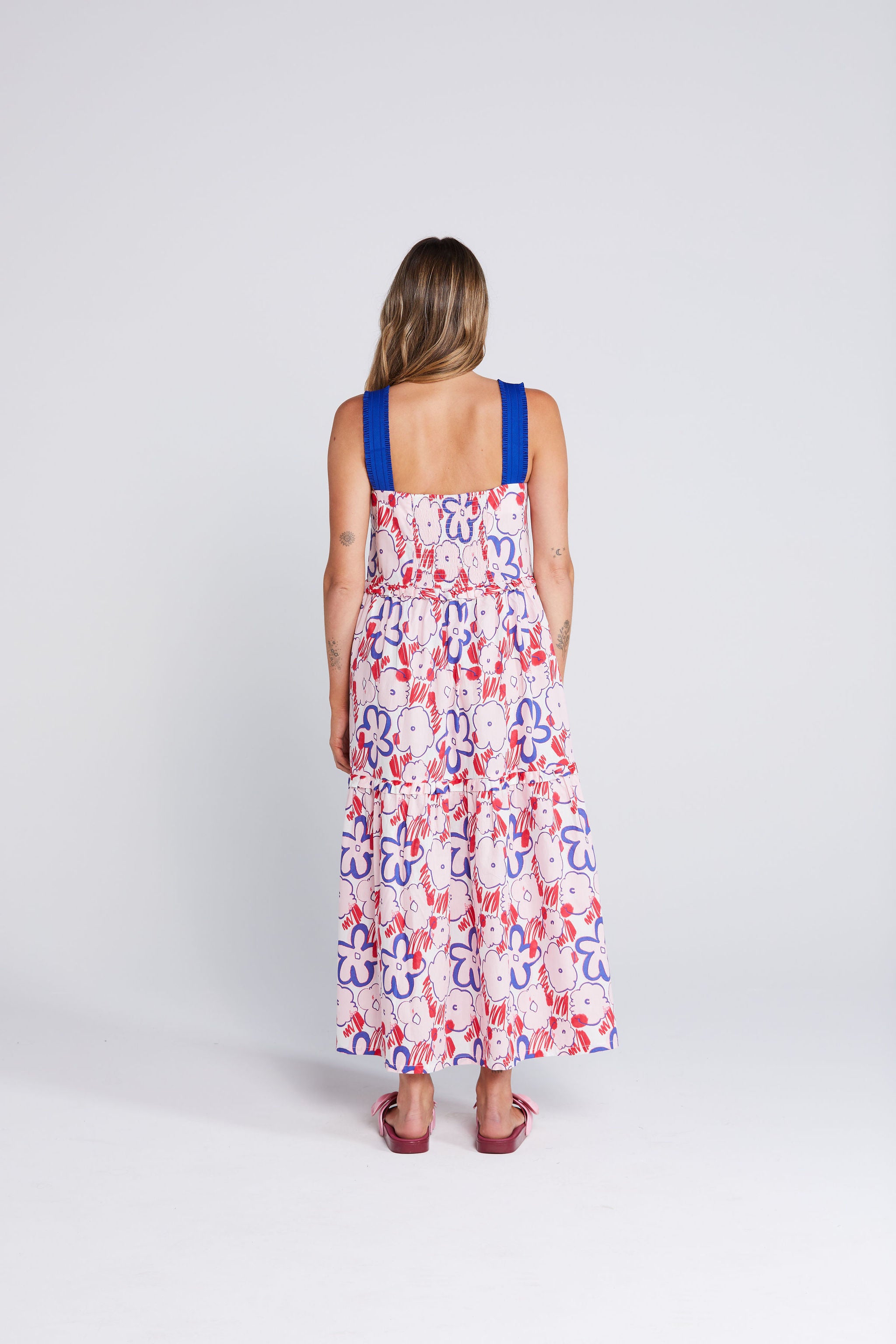 Ziggy Frill Zag Dress - Squiggle Bloom