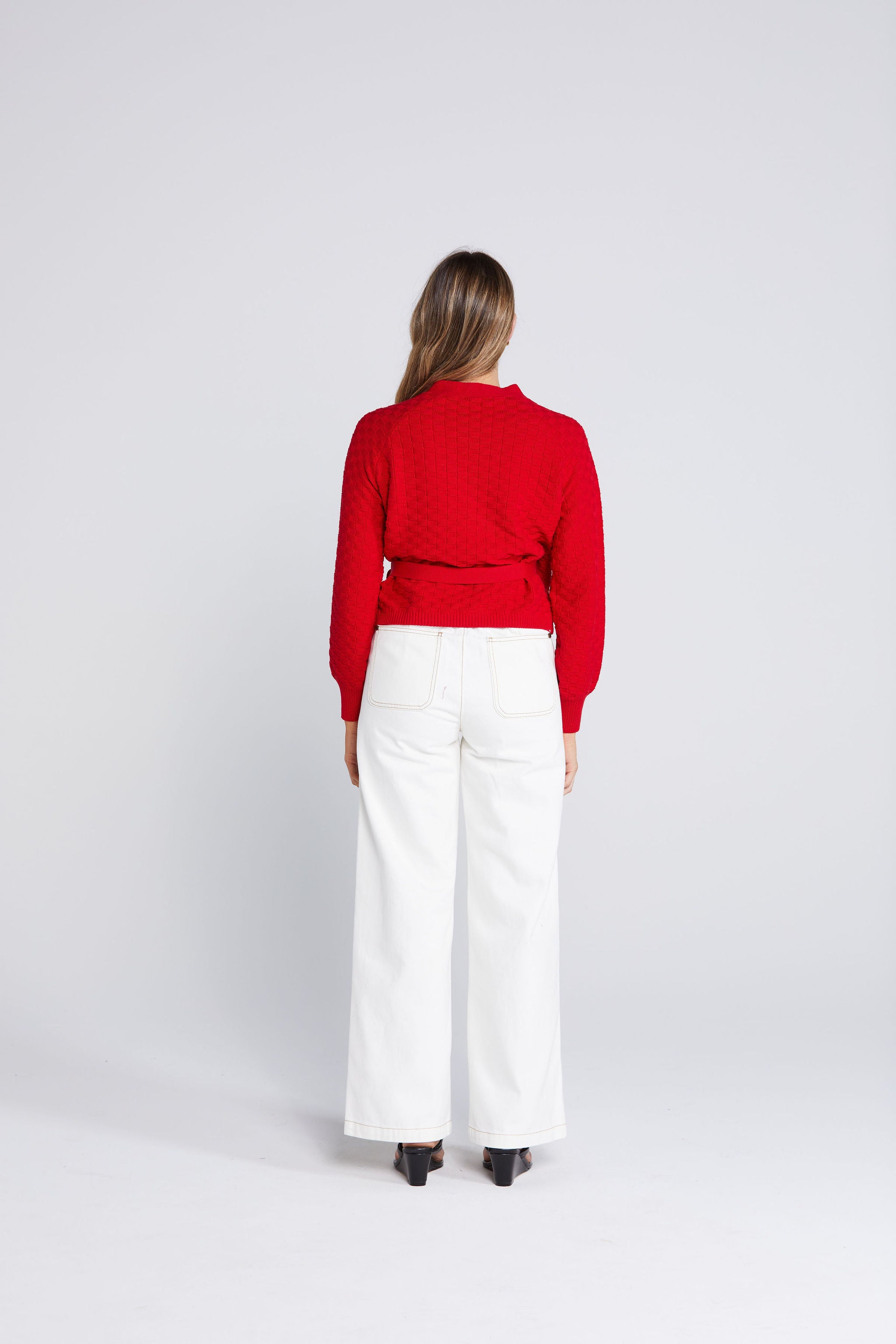 Wrapt Cardigan - Sizzling Scarlet