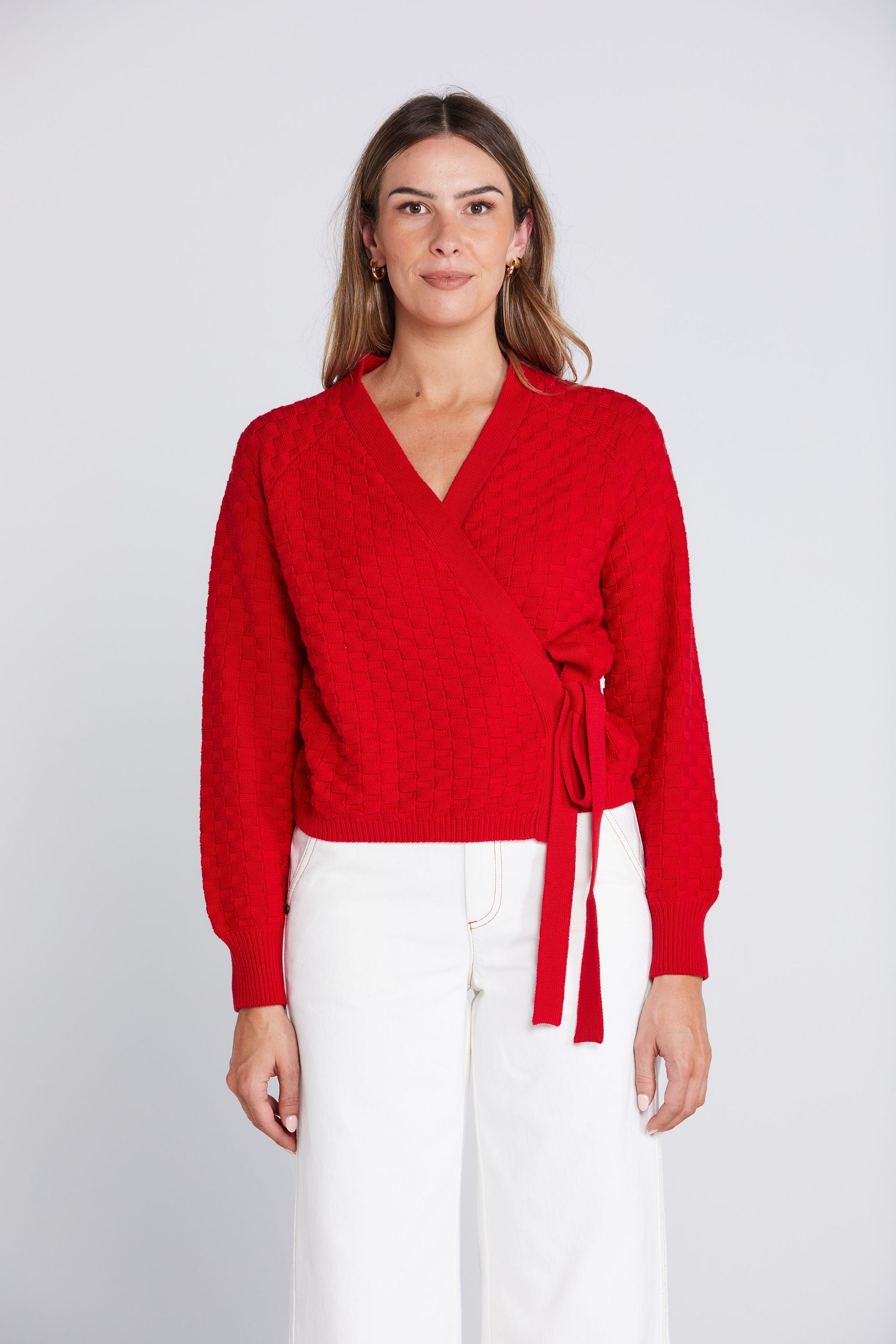Wrapt Cardigan - Sizzling Scarlet