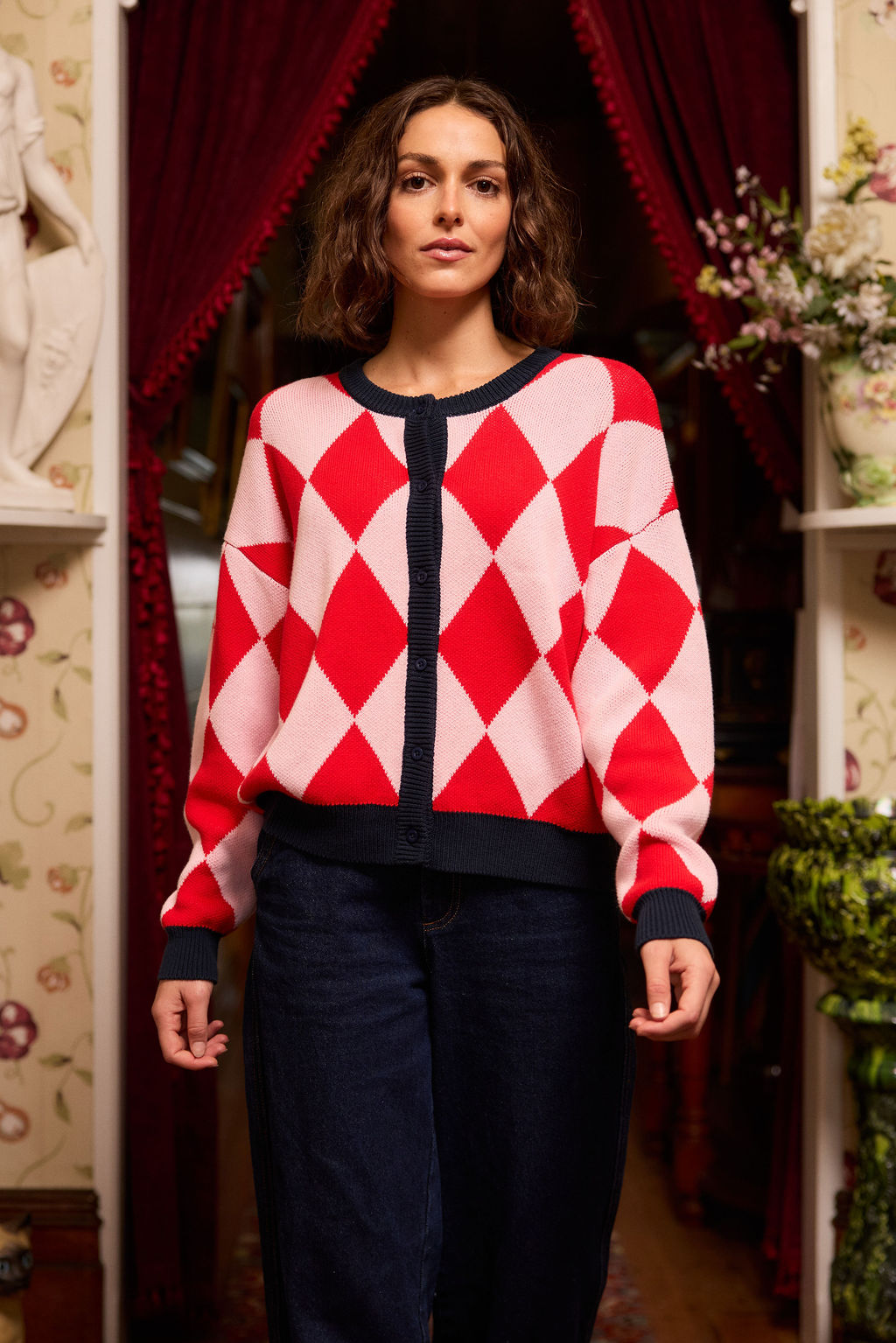 Coming Soon - Gemma Cardigan - Cherry Milkshake