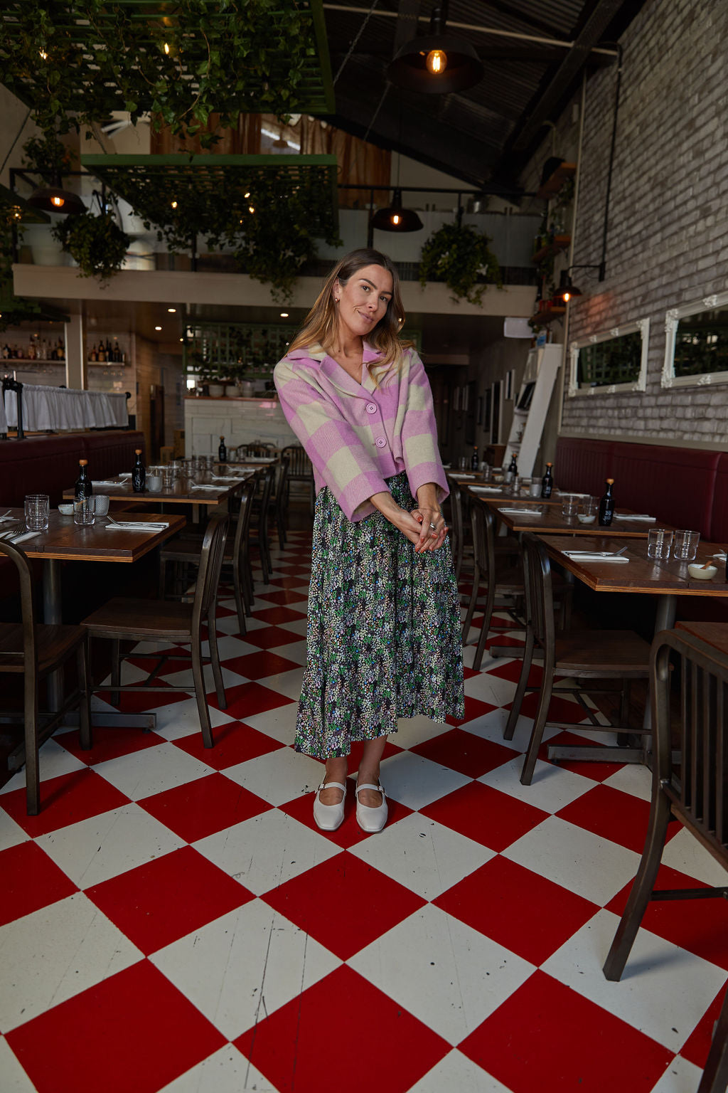 Clemmie Coat - Ballerina Check