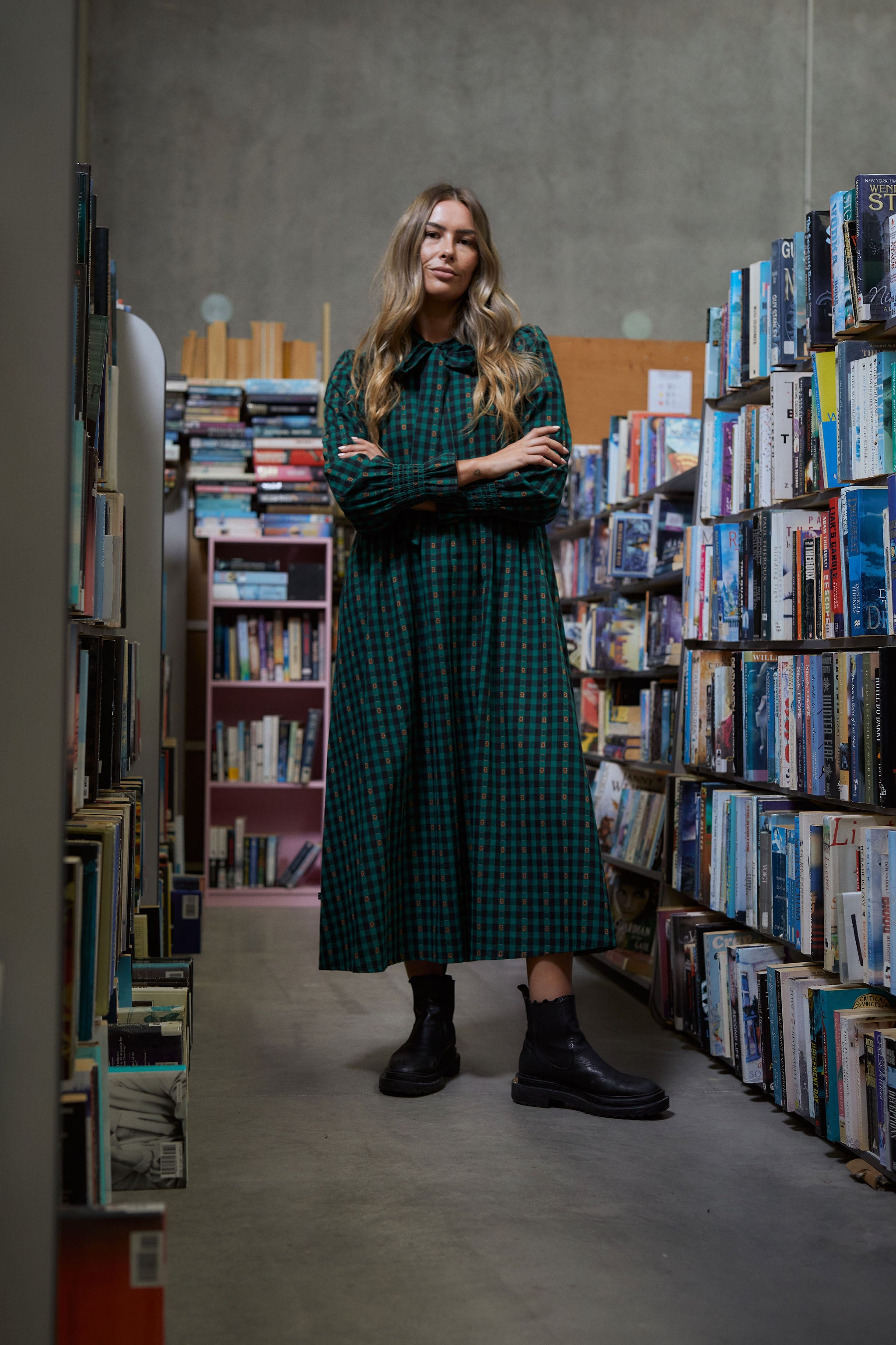 Joyful Dress - Petal Plaid