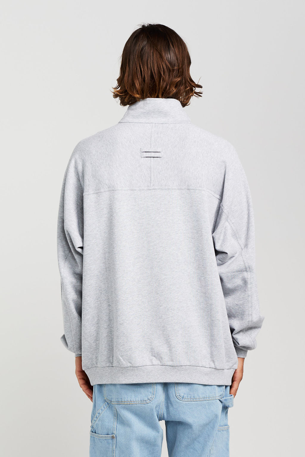 Quarter Zip Crew - Grey Marle