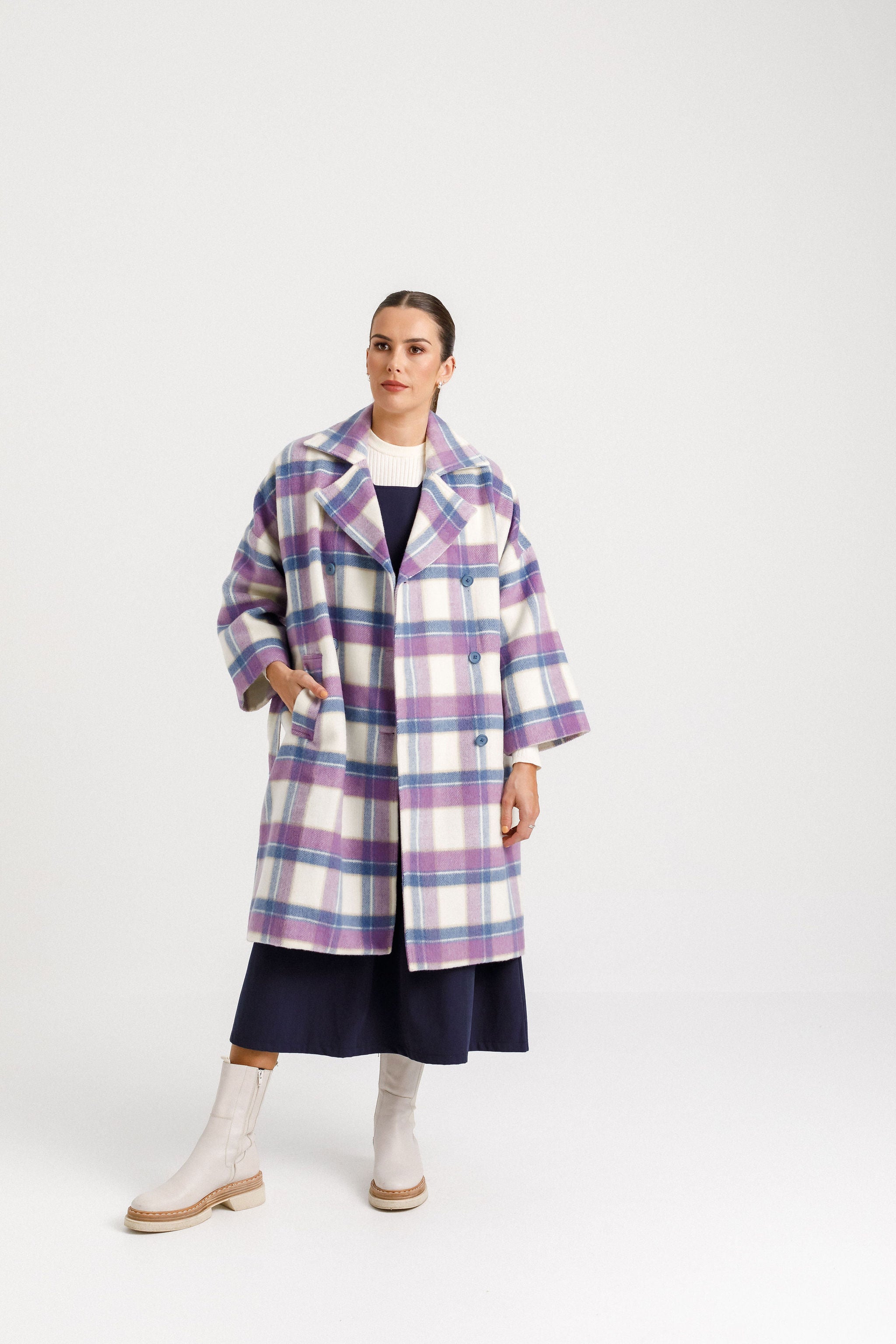 Dixie Coat - Blue Plaid