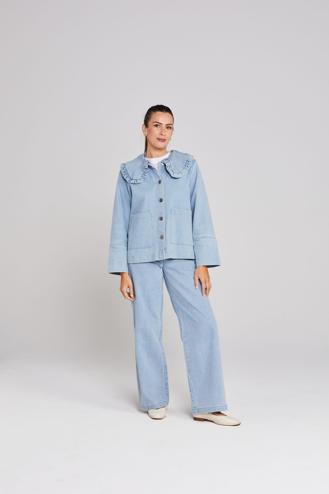 Embark Denim Shacket - Stone Wash Denim