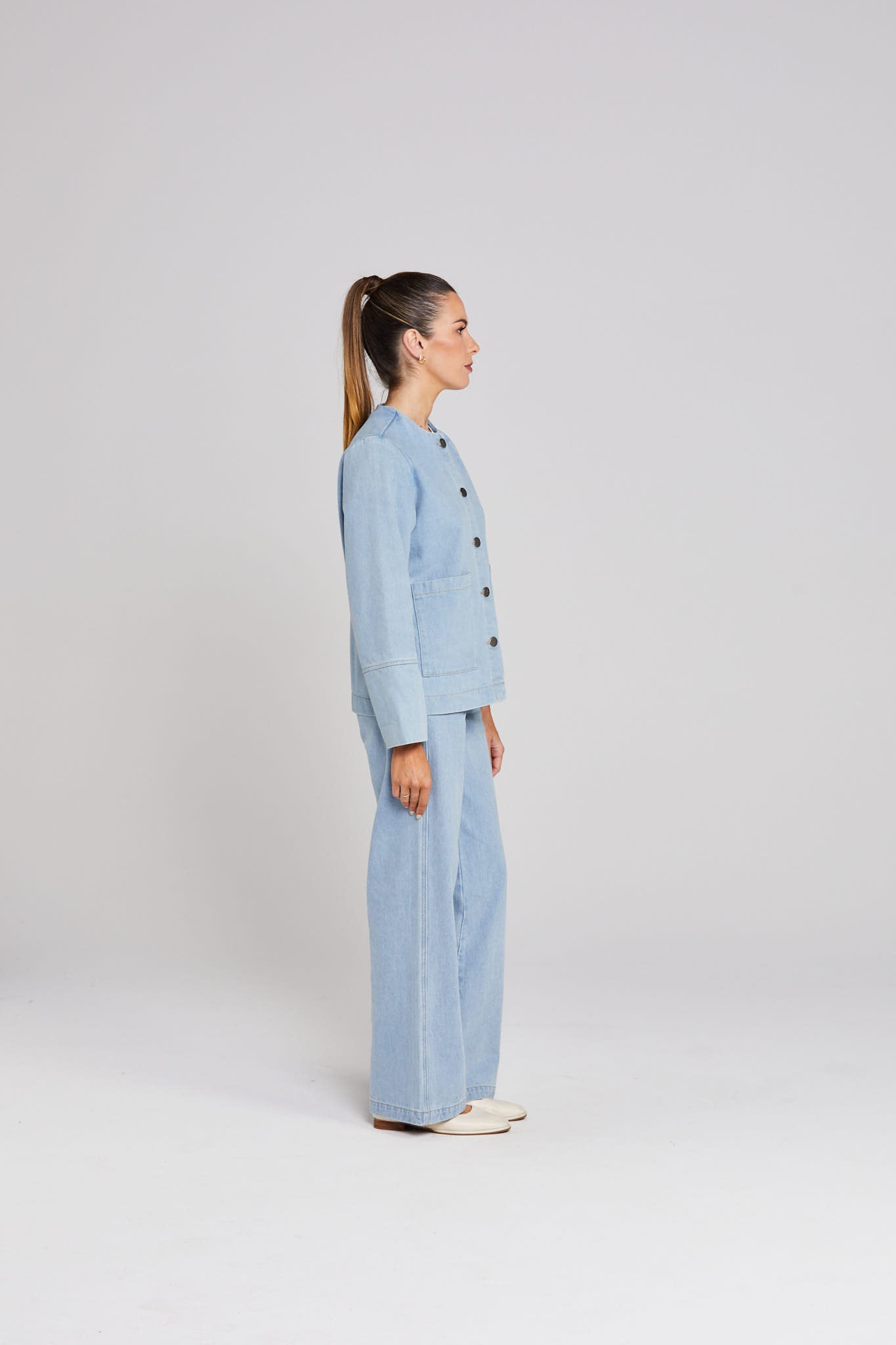 Embark Denim Shacket - Stone Wash Denim