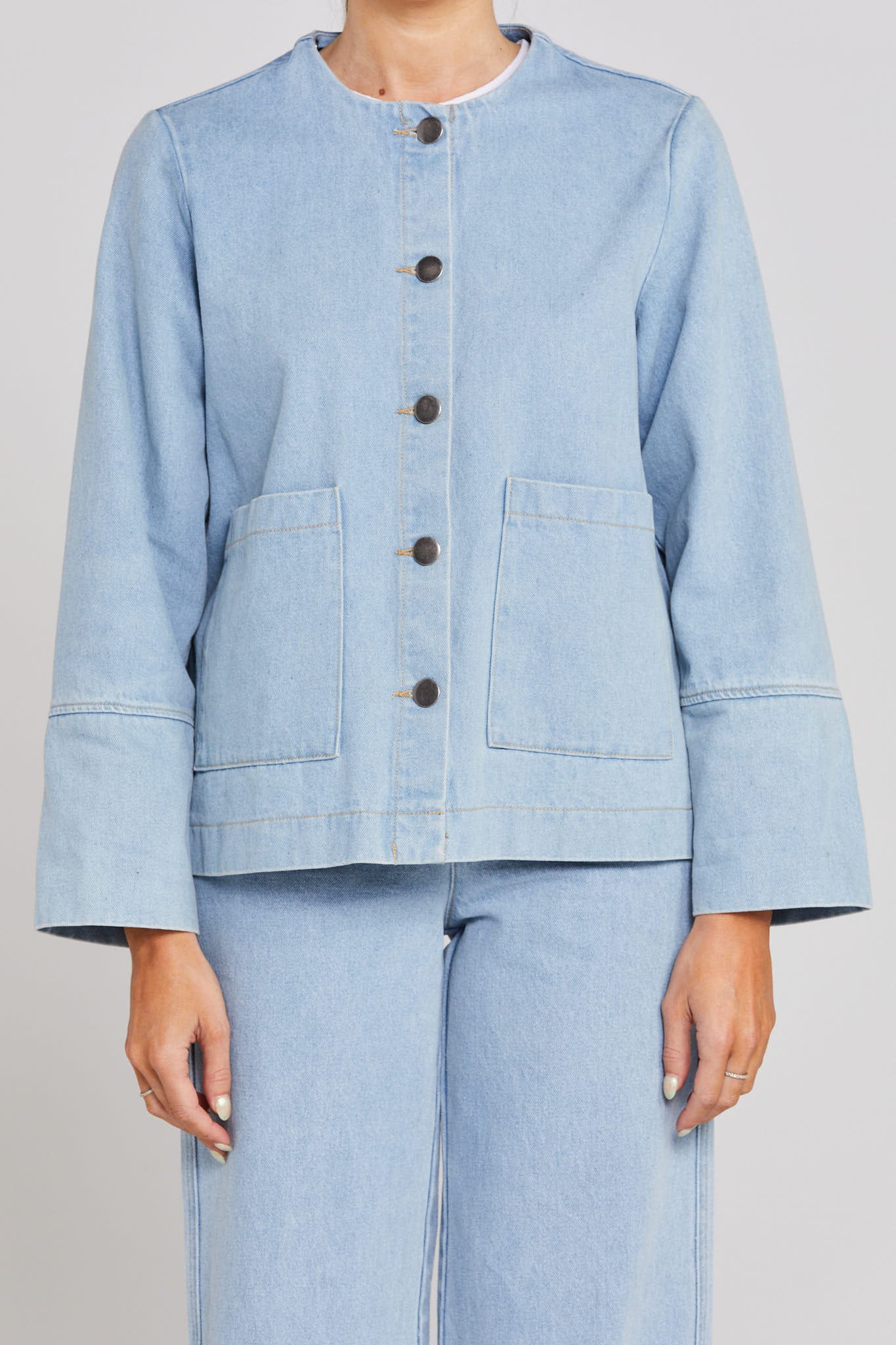 Embark Denim Shacket - Stone Wash Denim