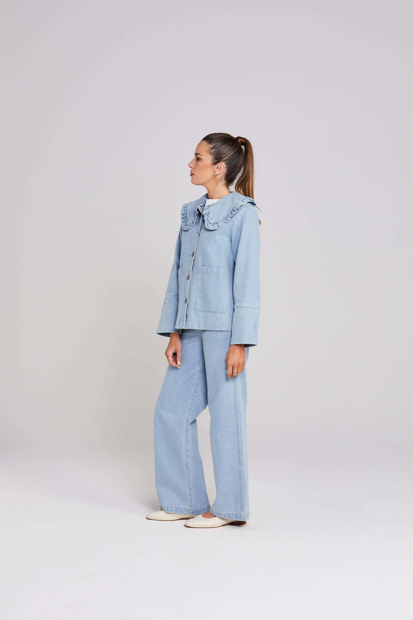 Embark Denim Shacket - Stone Wash Denim