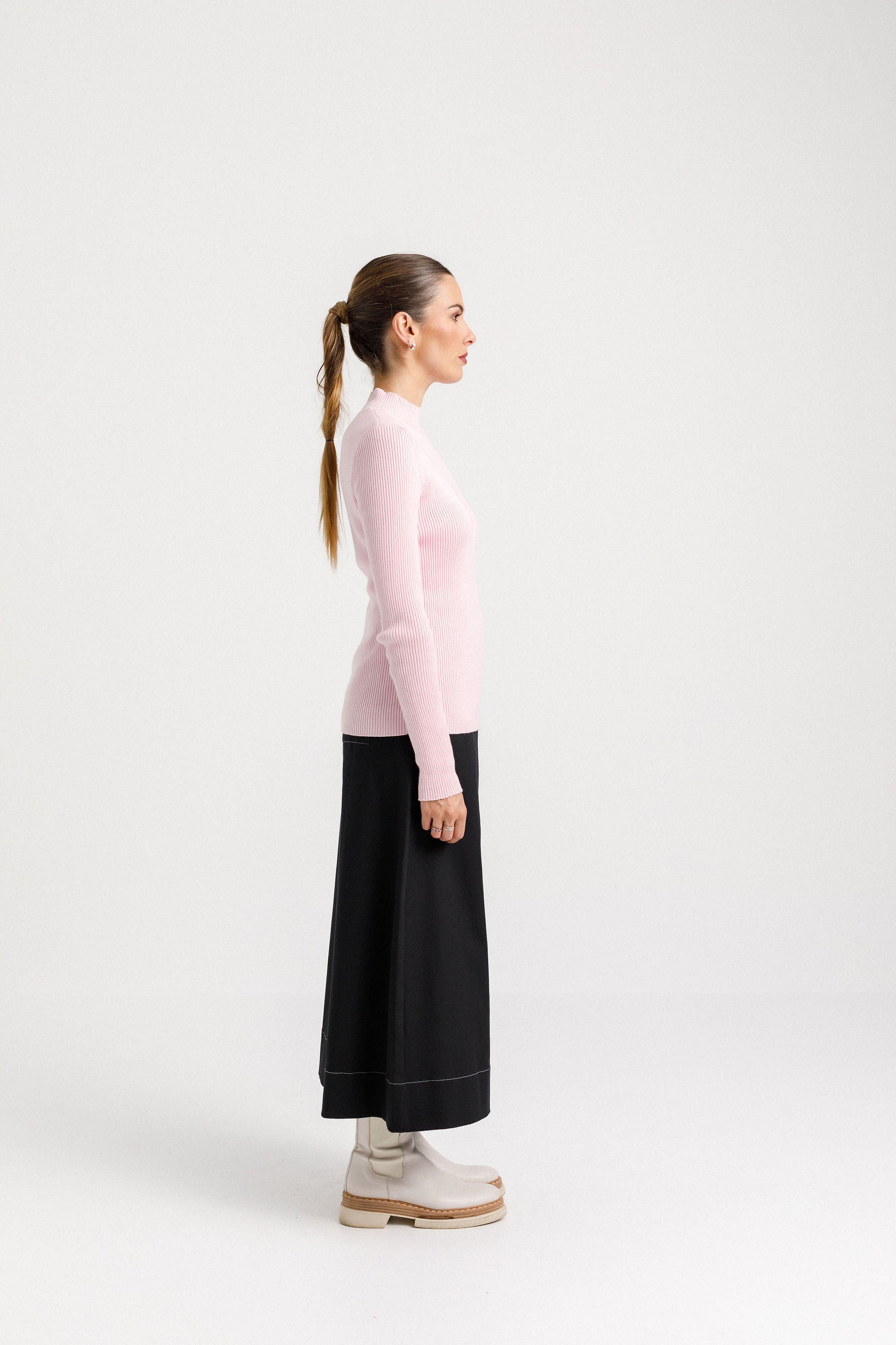 Mock Neck Longsleeve - Blush