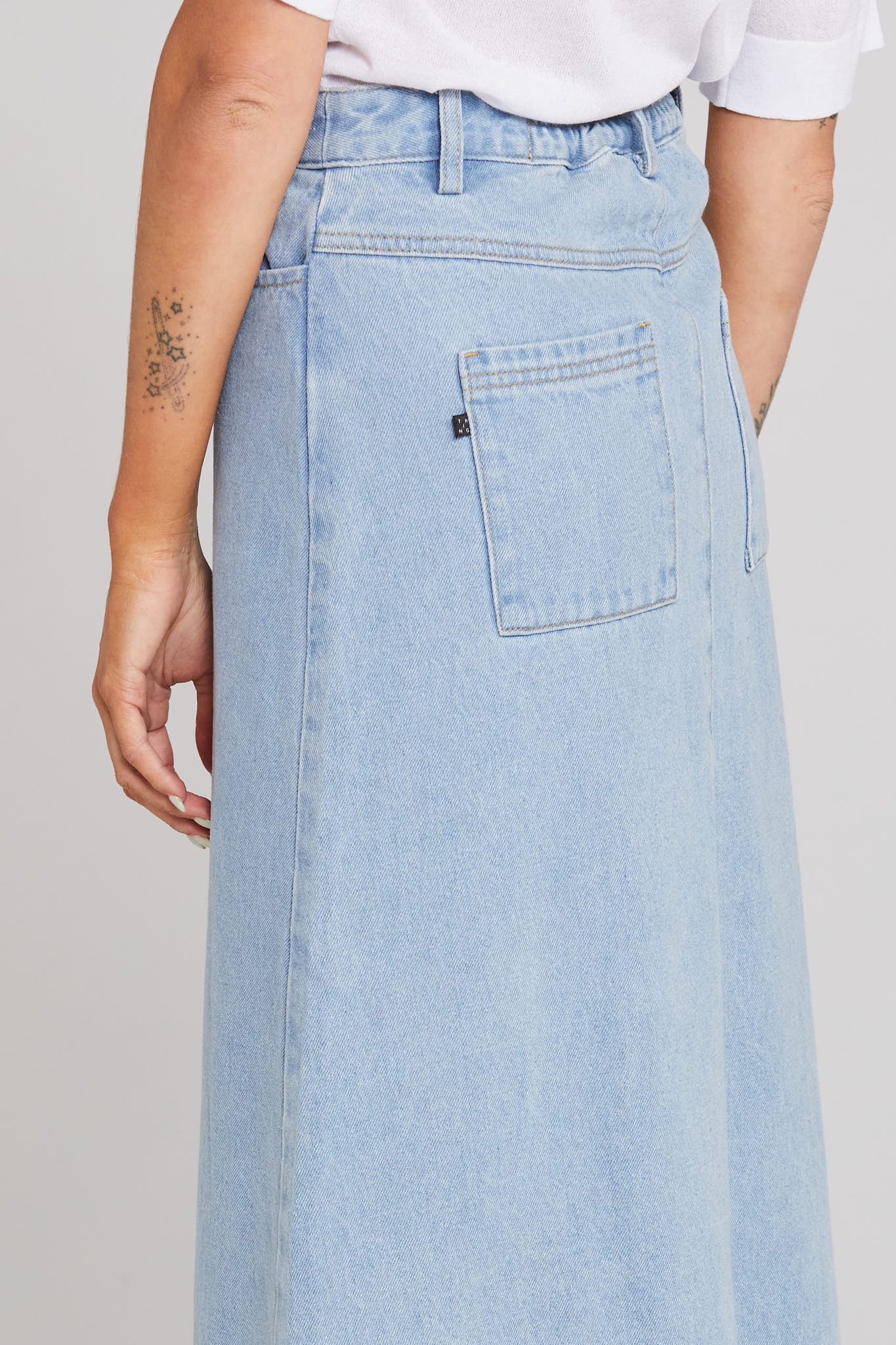 Bettie Skirt - Stone Wash Denim