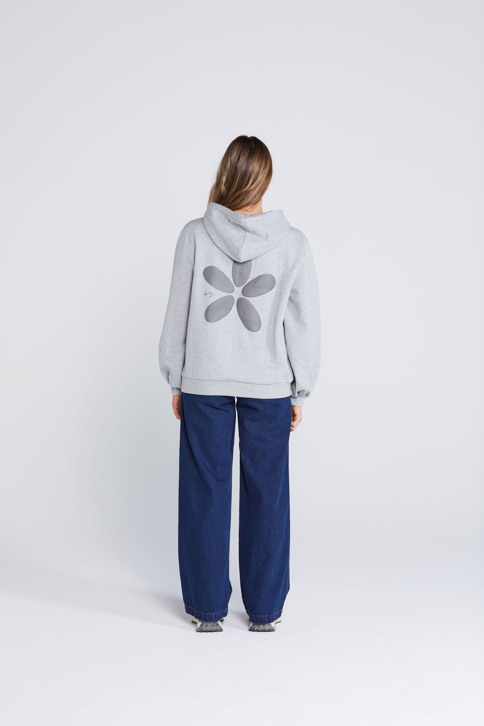 WFH Hoodie - Grey Marle Petal