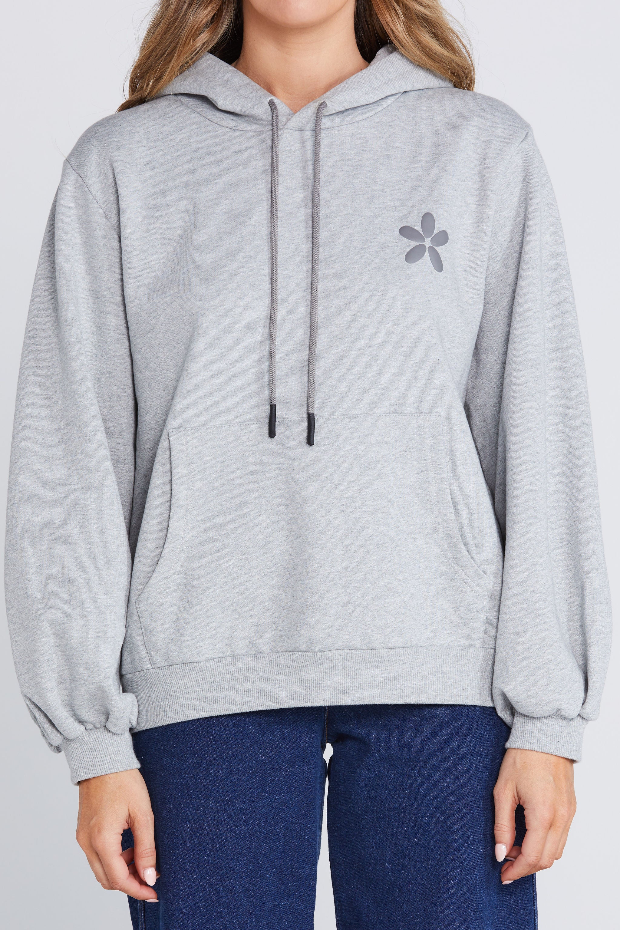 WFH Hoodie - Grey Marle Petal