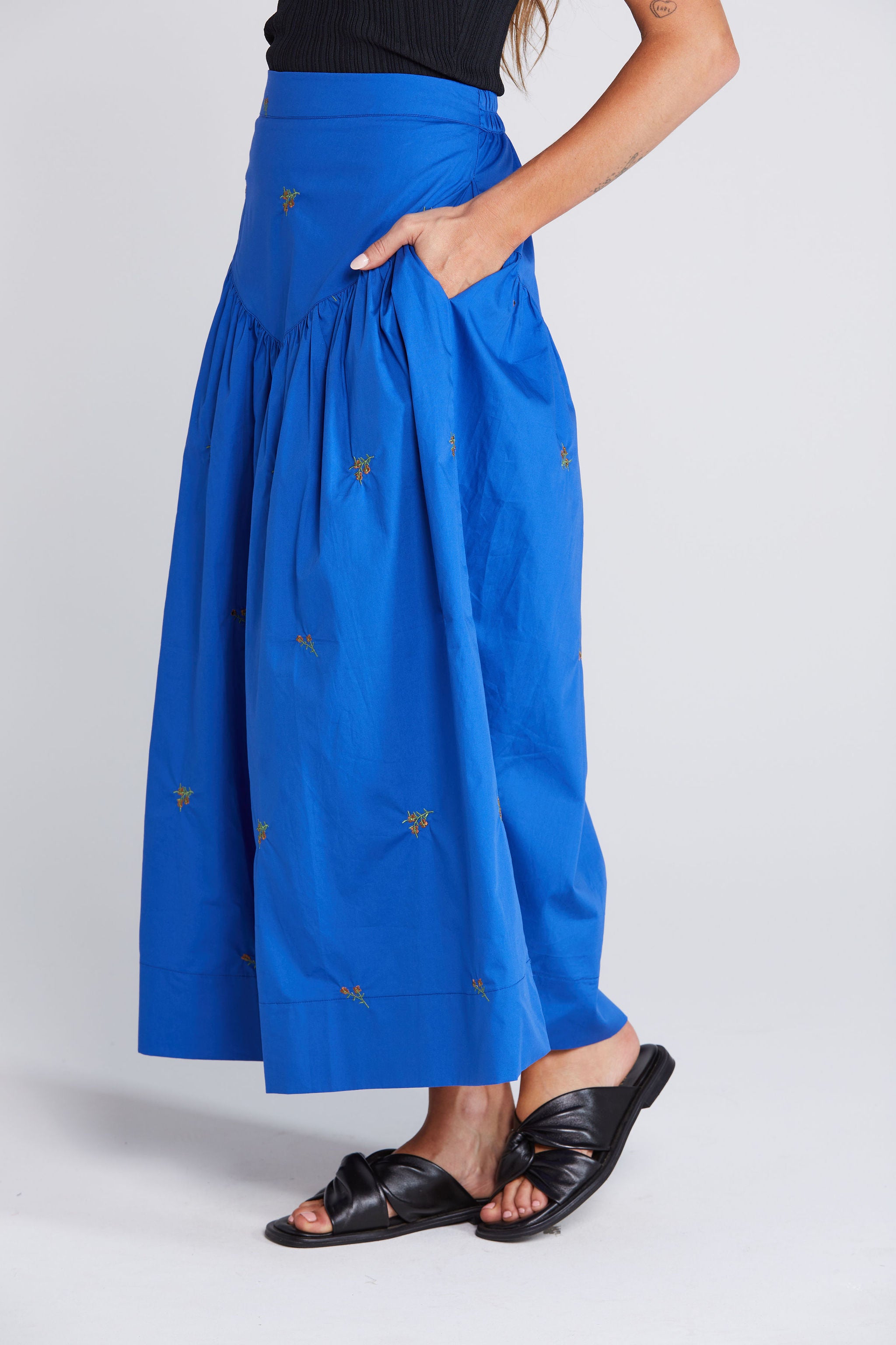 Aria Skirt - Cobalt Blossom