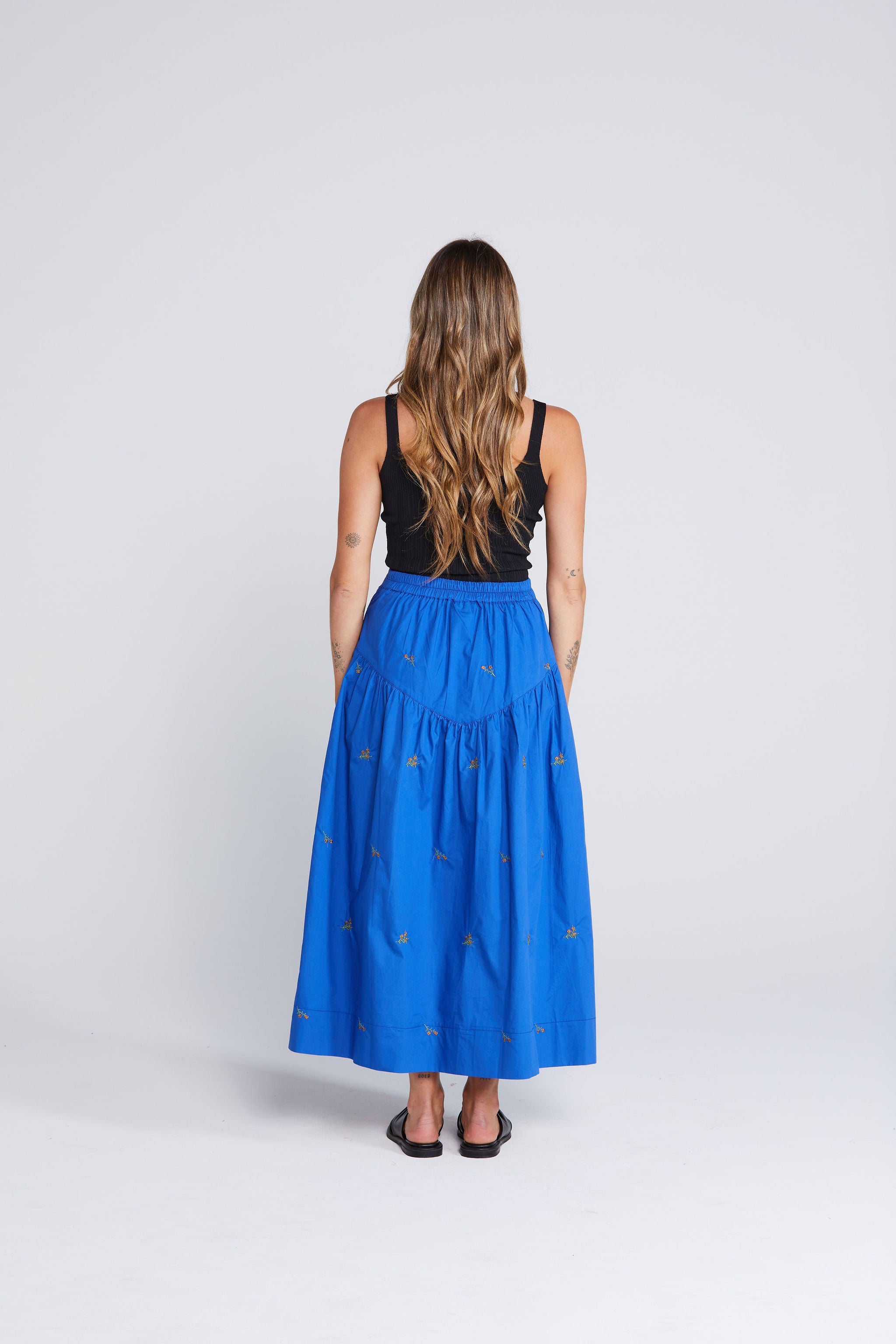Aria Skirt - Cobalt Blossom