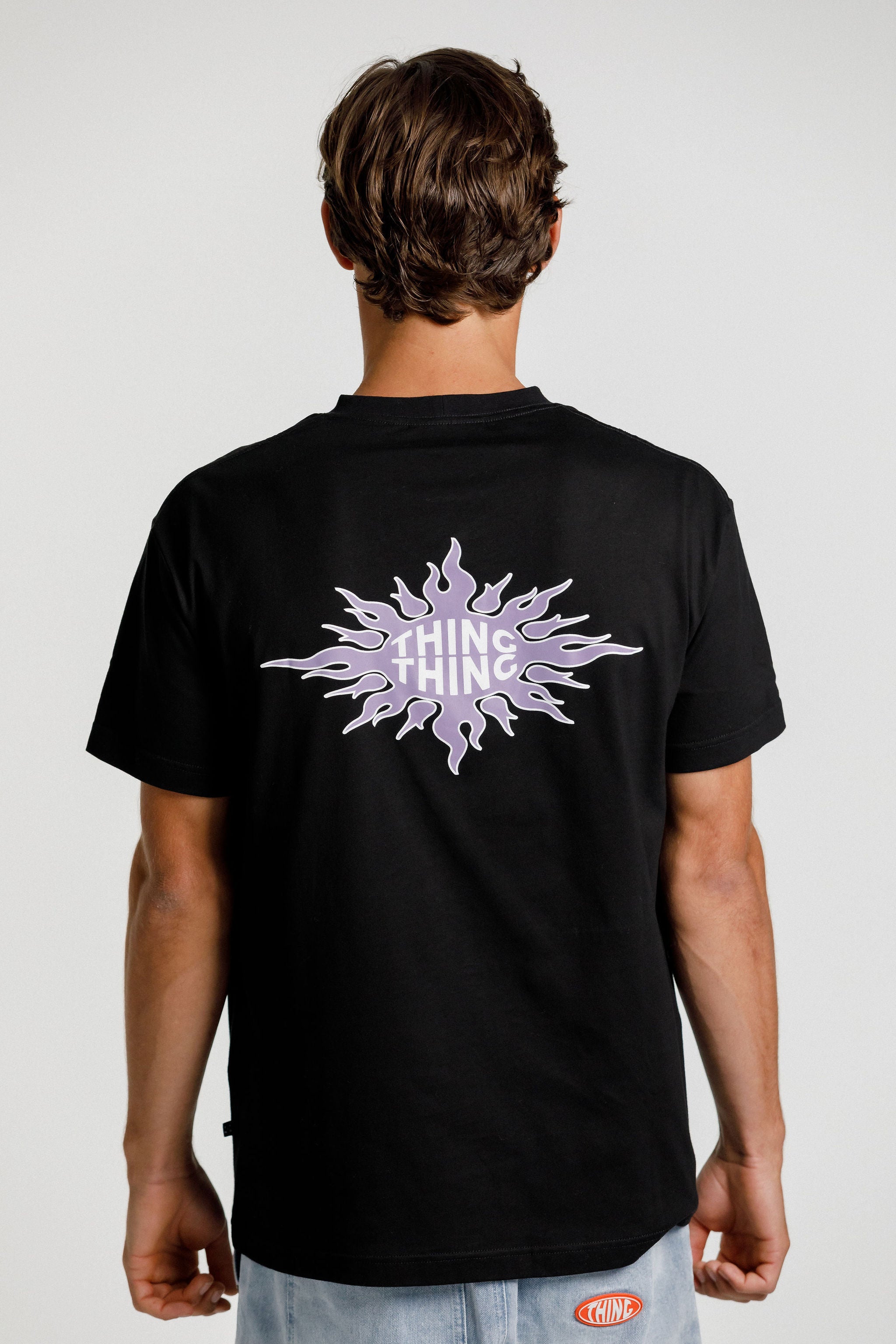 Ample Tee - Sale - Black with Sun Print