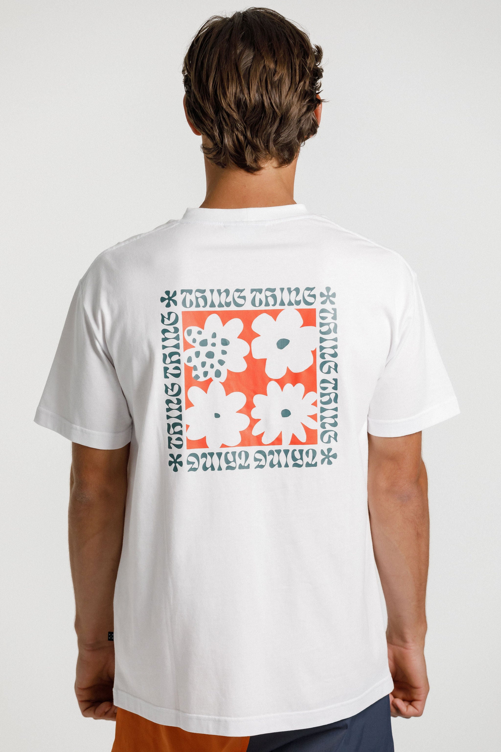 Ample Tee - White with Flora Thing Print