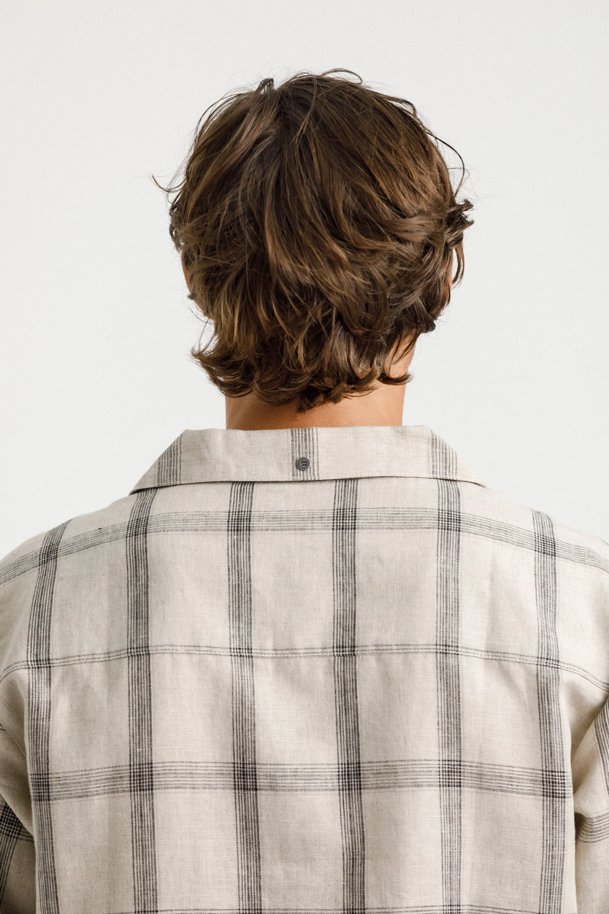 Long Sleeve Trope Shirt - Oat Plaid