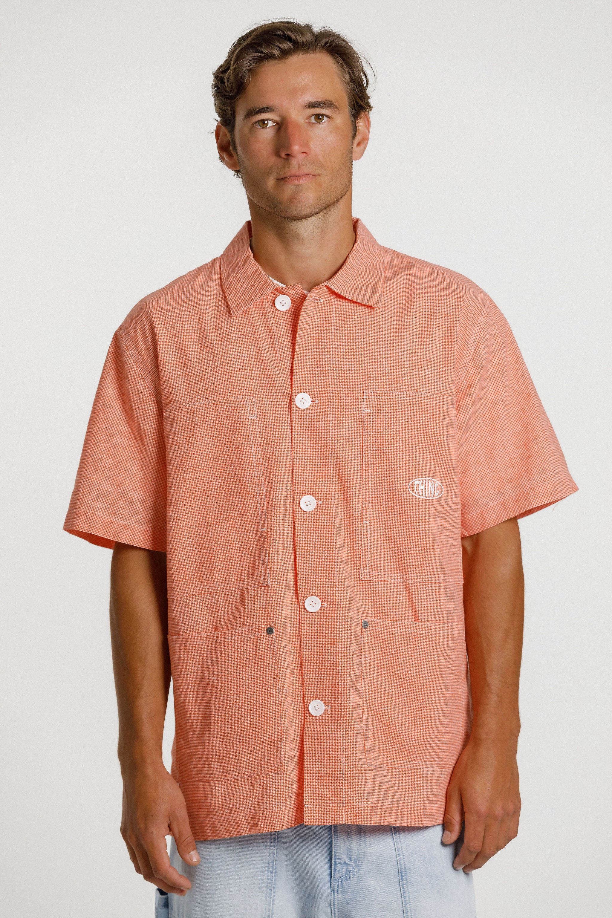 Short Sleeve Lomax Shirt - Fanta