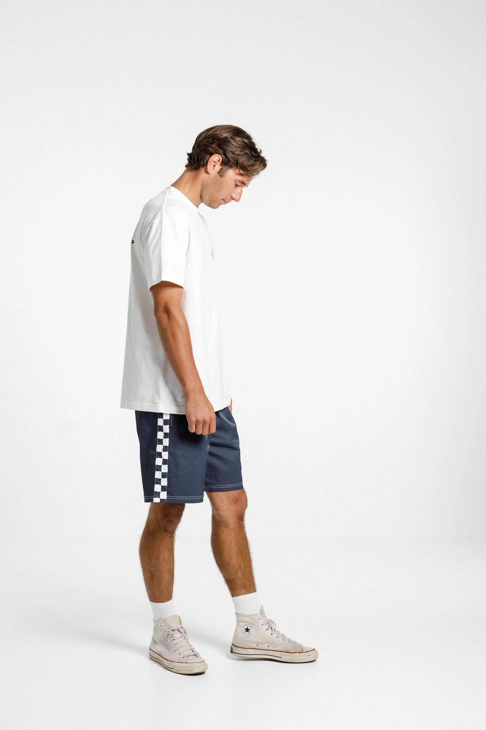 Voli Panel Short - Slate with Check Panel