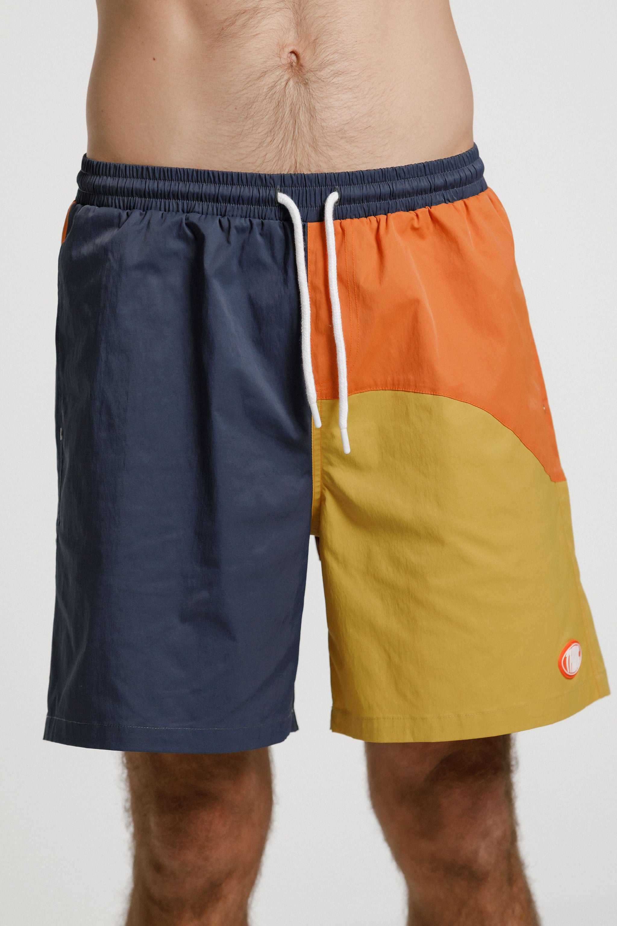 Wavy Short - Slate/Orange/Yellow