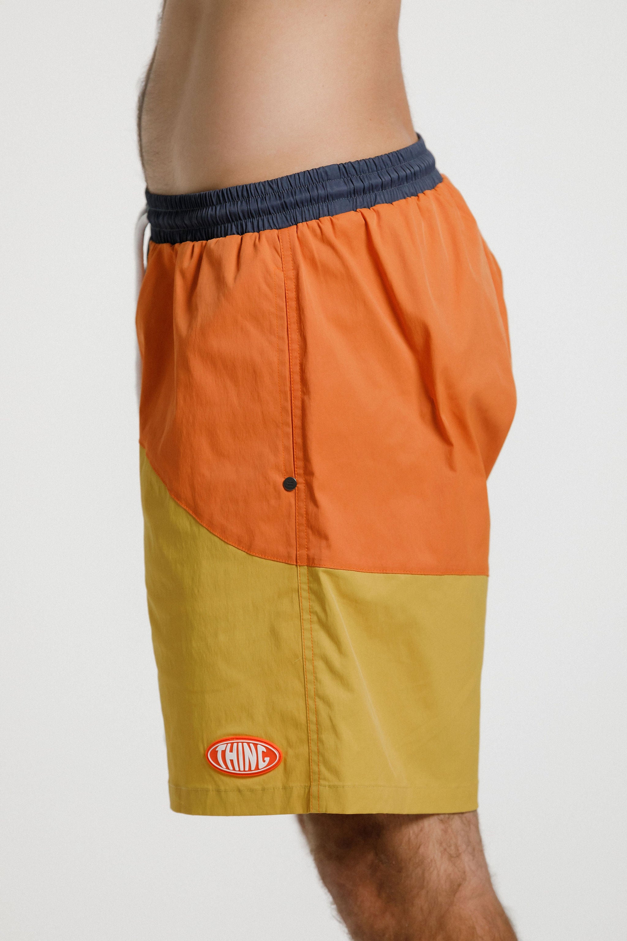 Wavy Short - Slate/Orange/Yellow