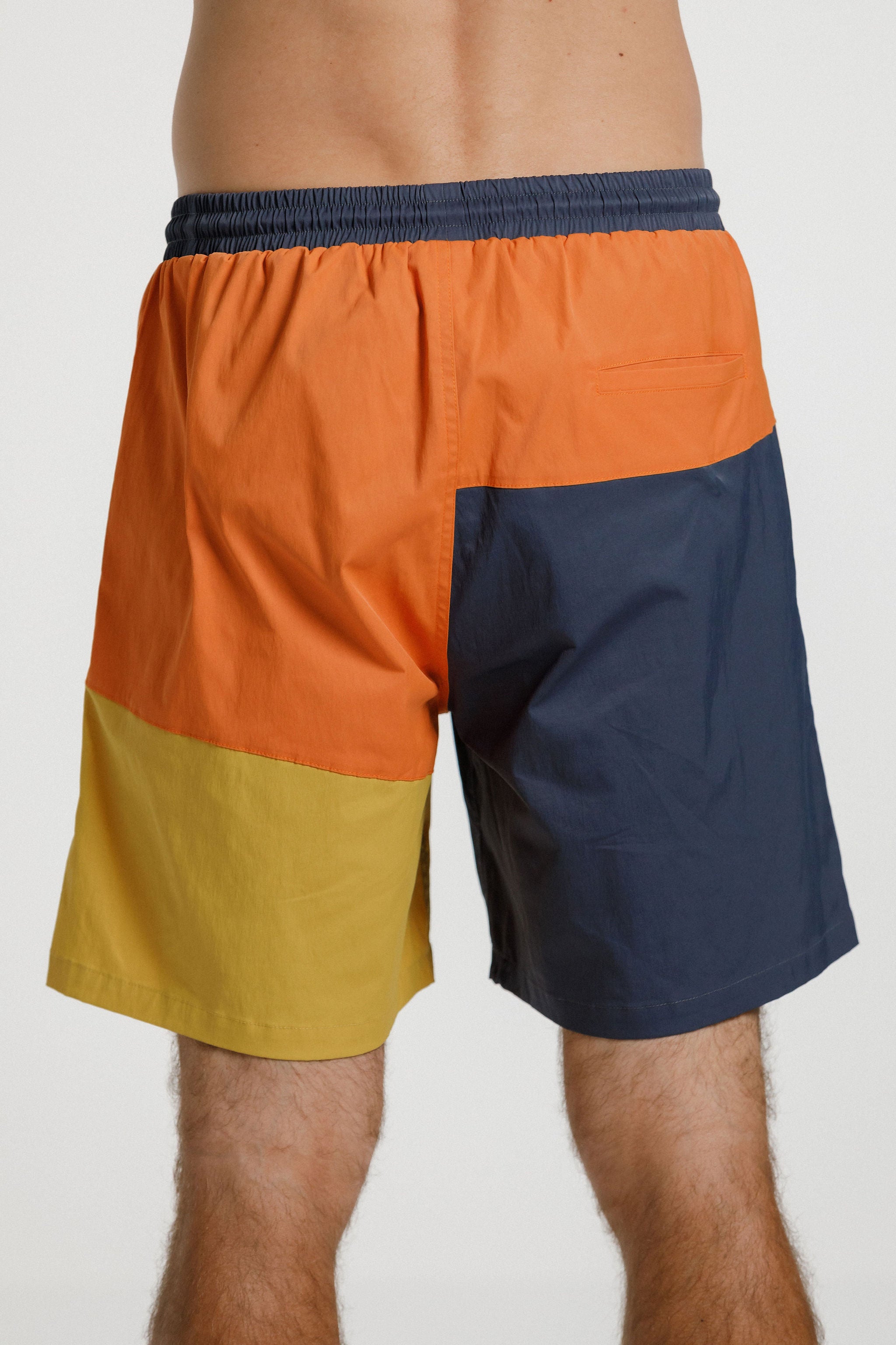Wavy Short - Slate/Orange/Yellow