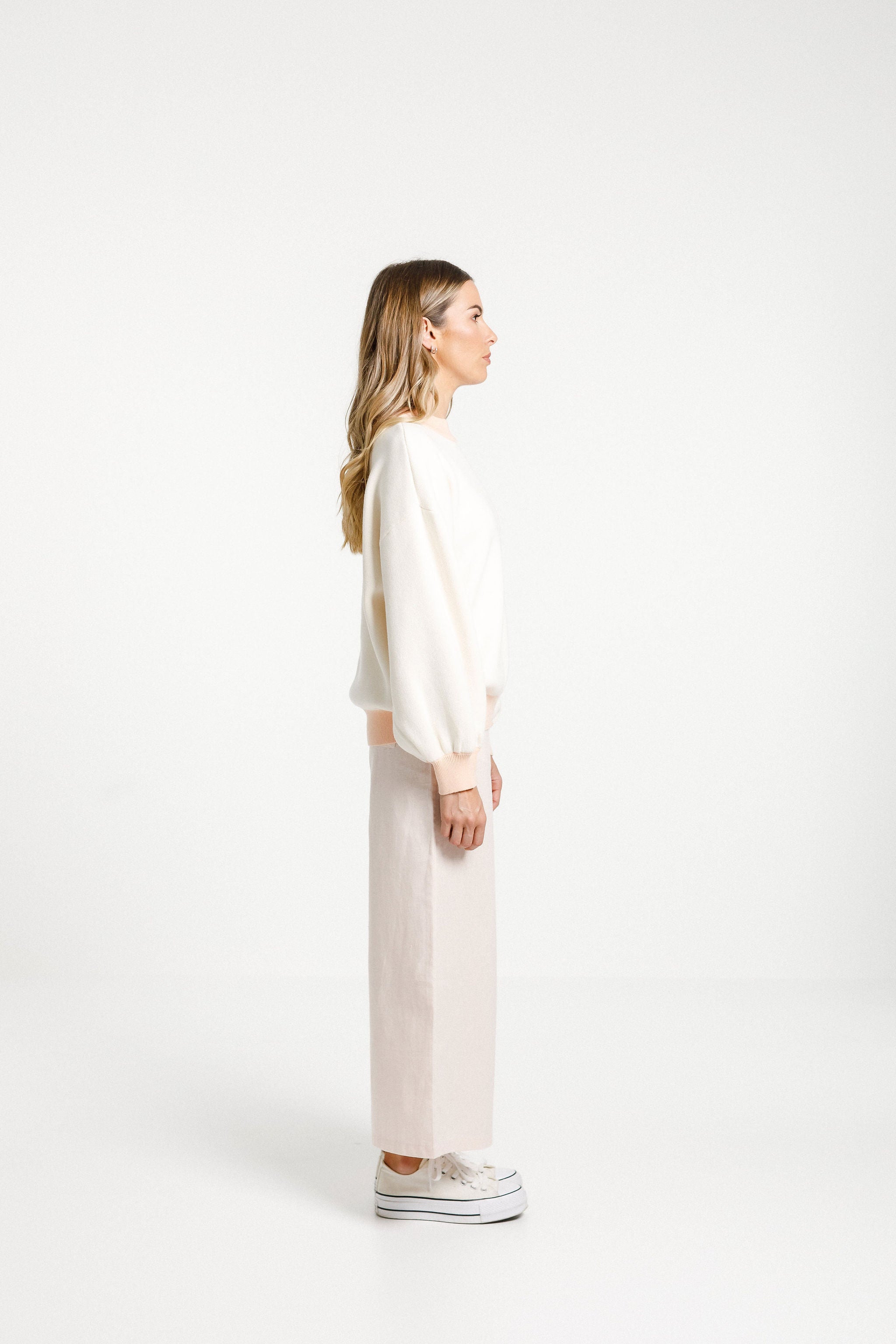 Cotton Cleo Jumper - Peachy Milk