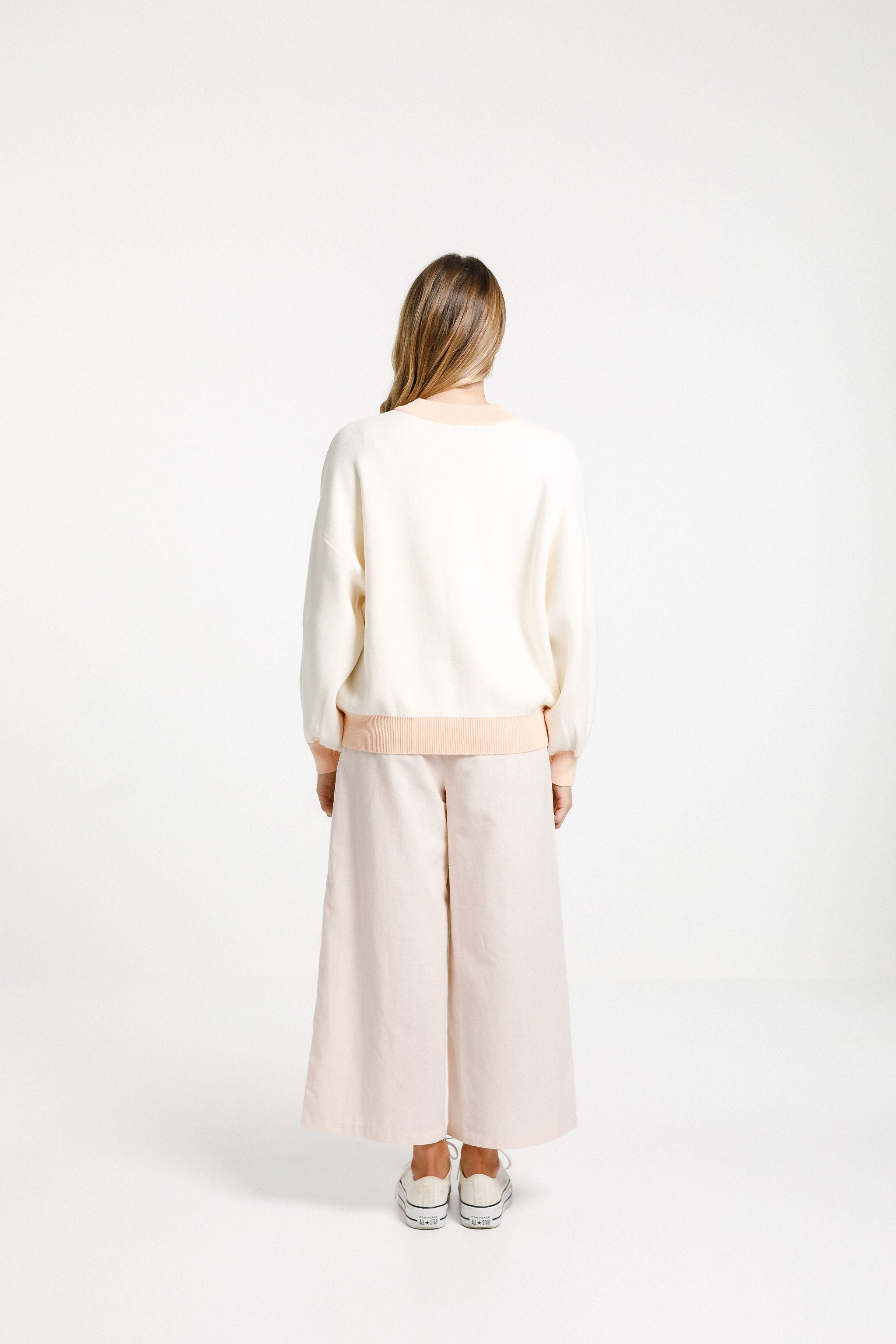 Cotton Cleo Jumper - Peachy Milk