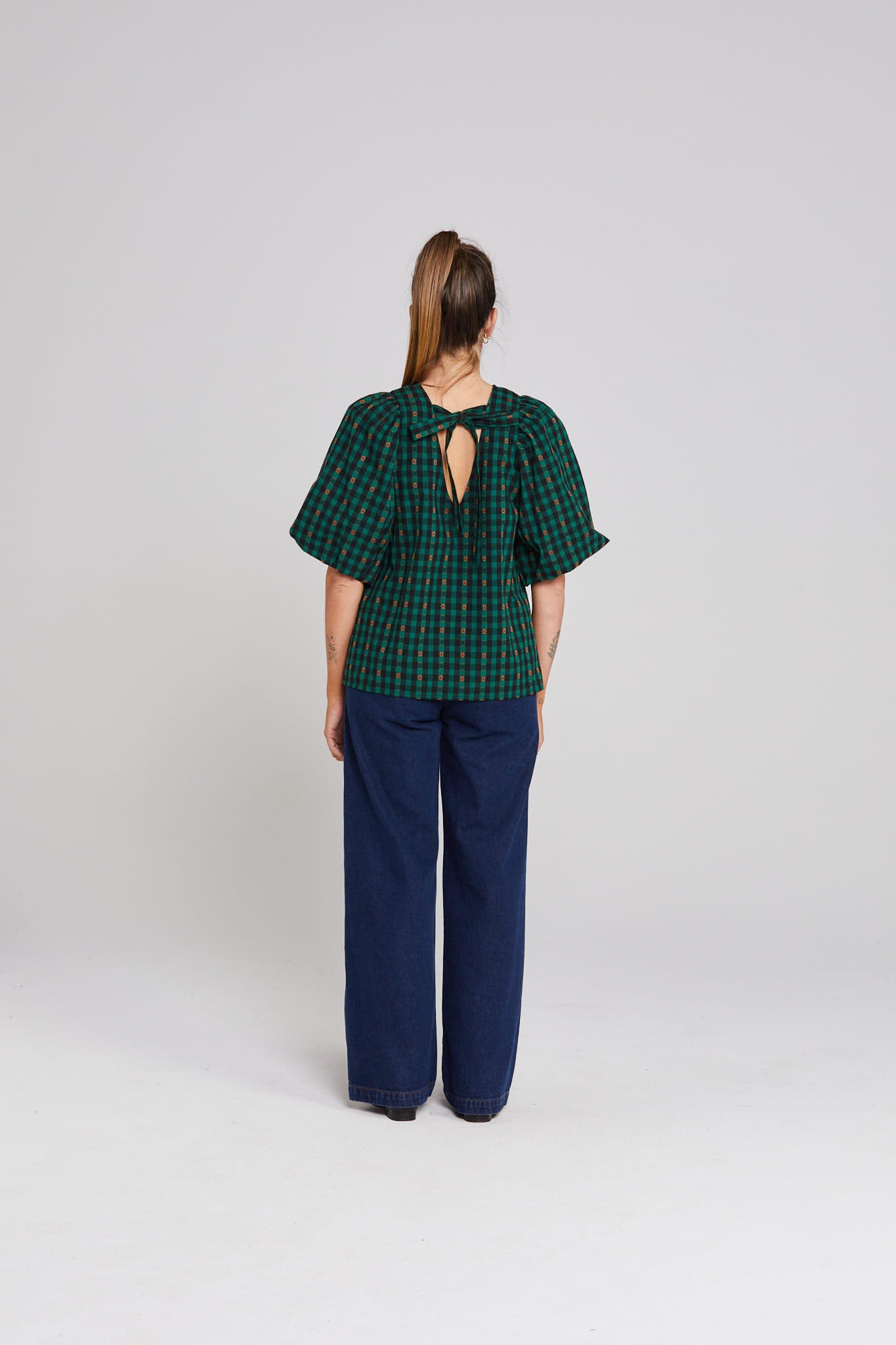 Lucie Top - Petal Plaid