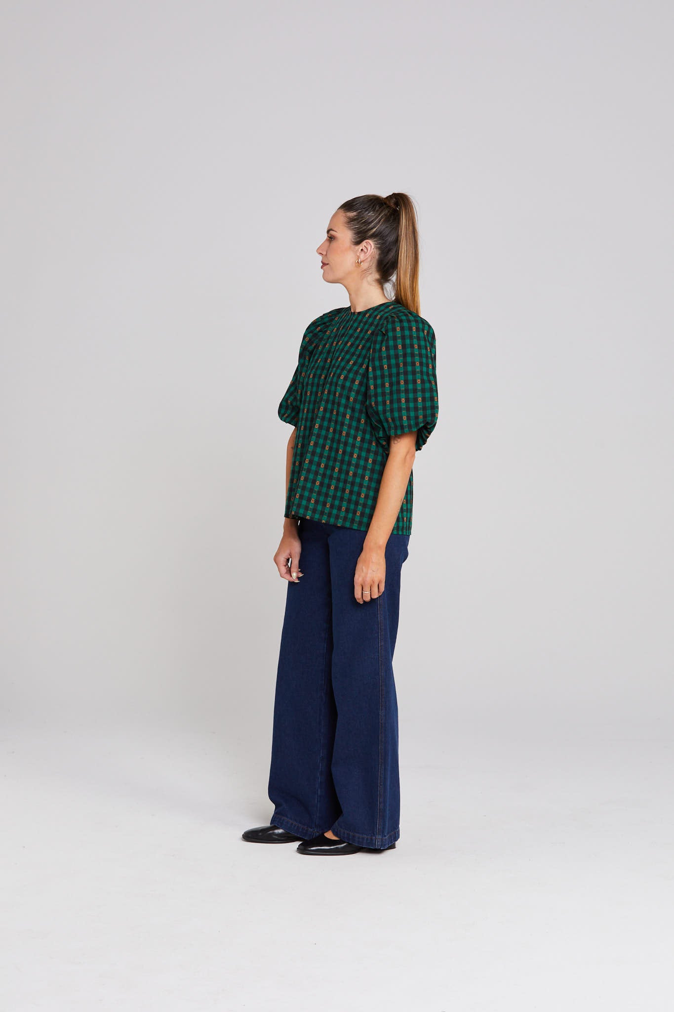 Lucie Top - Petal Plaid