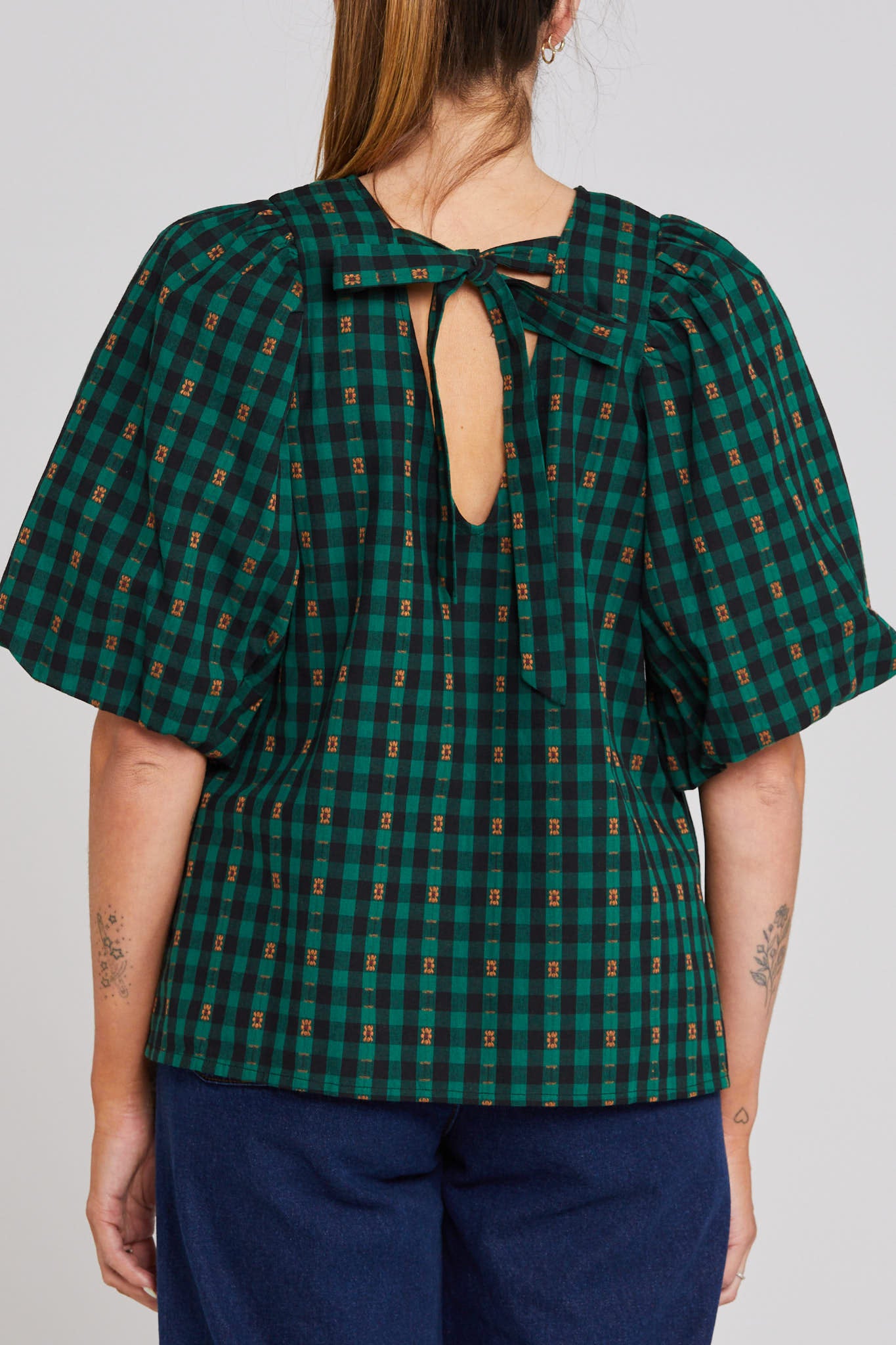 Lucie Top - Petal Plaid