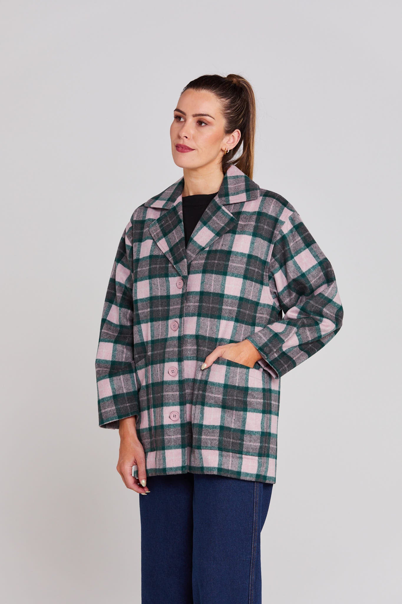 Tillie Coat - Emerald Blush