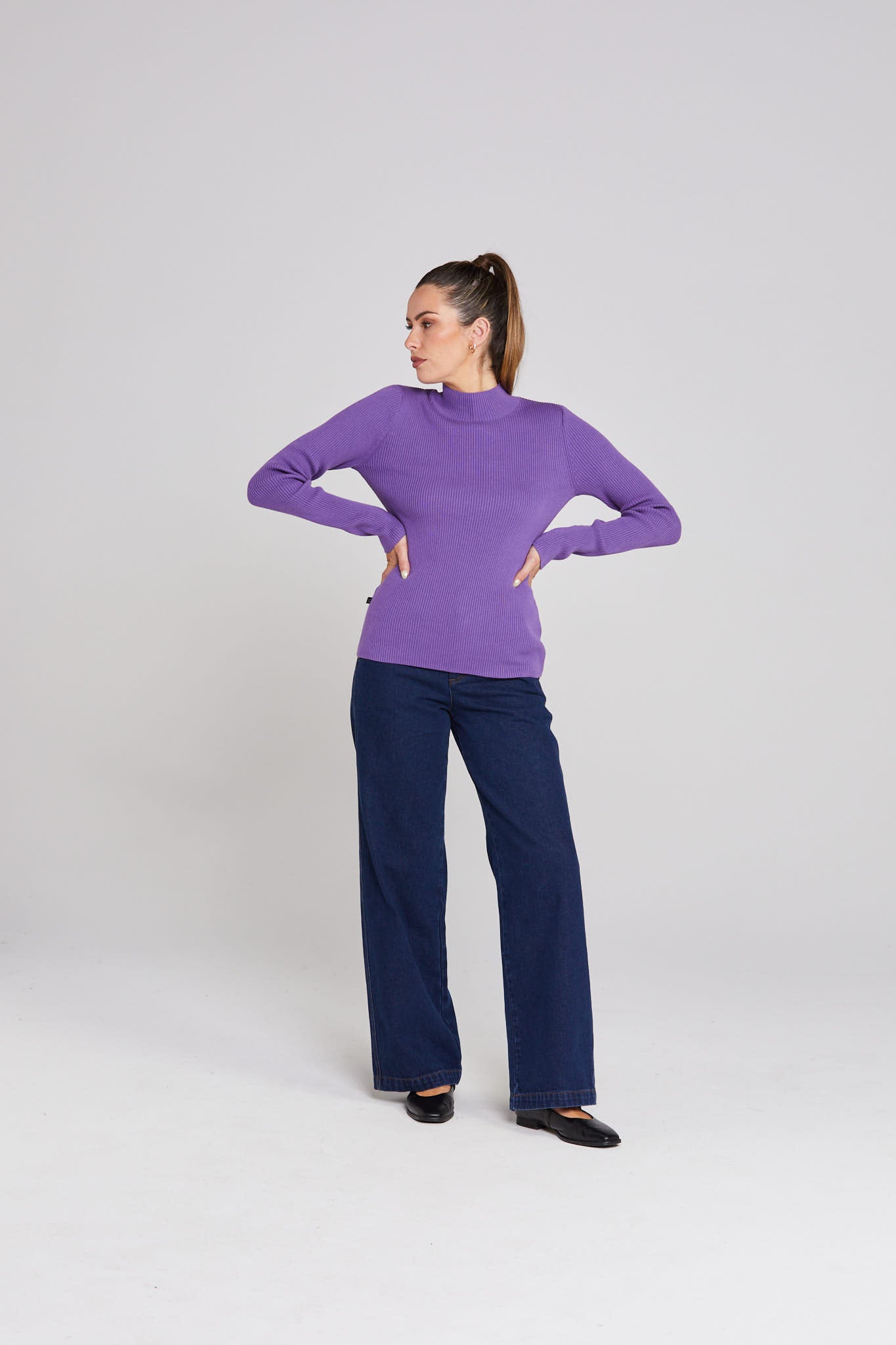 Mock Neck Longsleeve - Berry