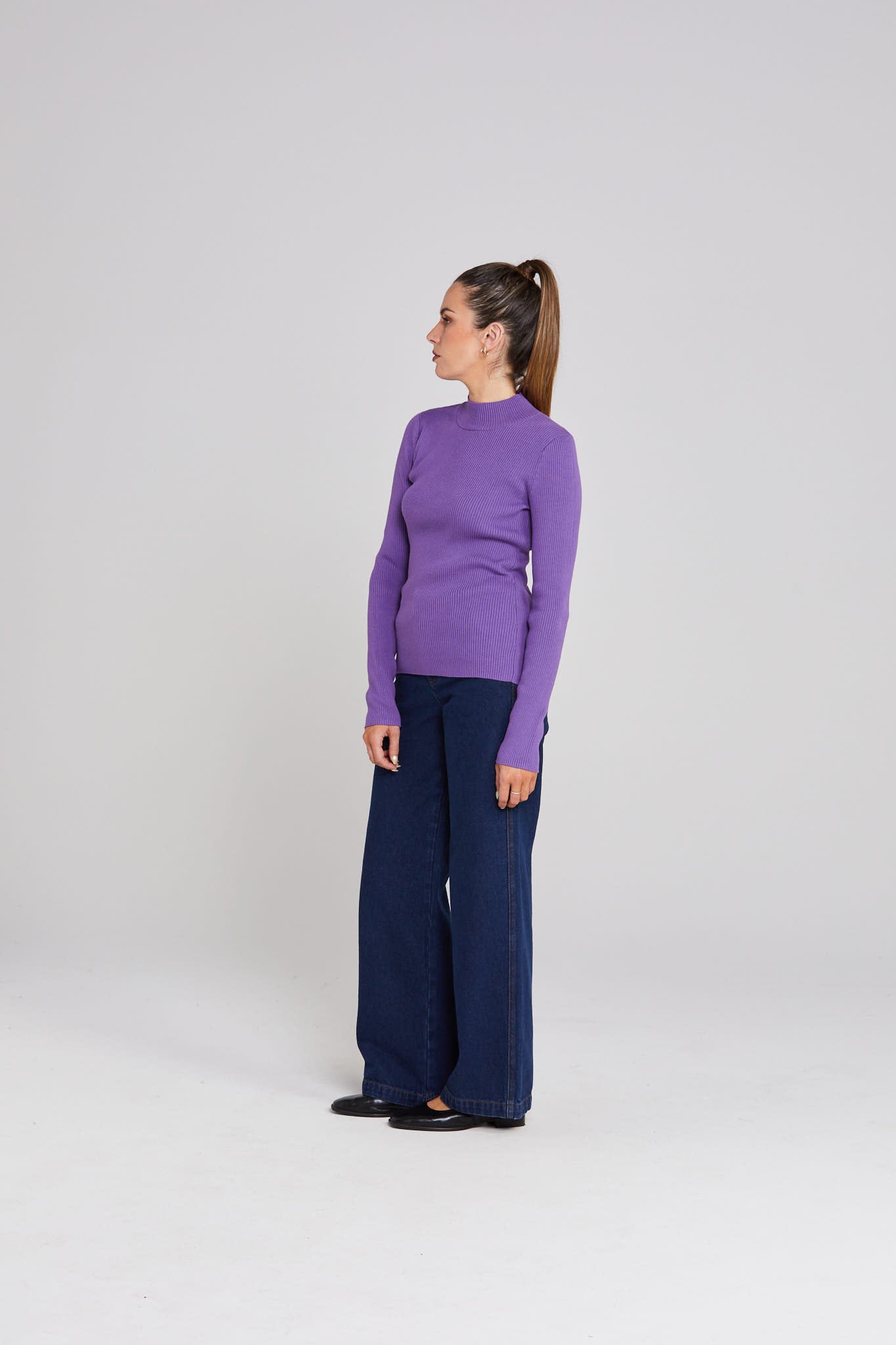 Mock Neck Longsleeve - Berry