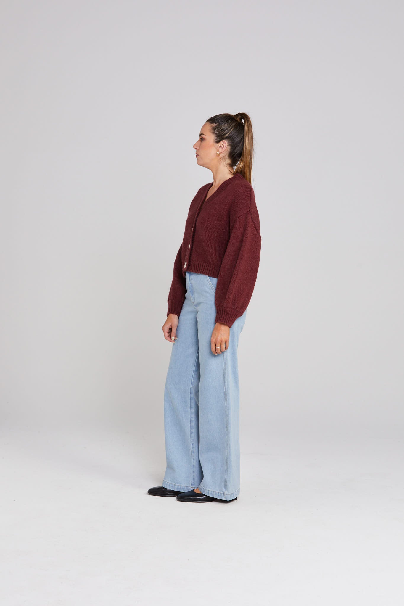 Huddle Cardigan - Winter Rouge